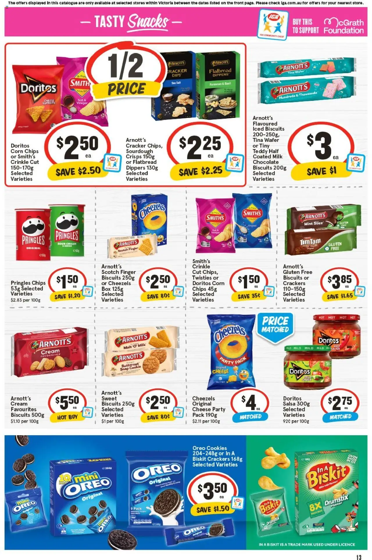 IGA catalogue - valid from 10.09.2025 | Page: 13 | Products: Cheese, Chips, Biscuits, Oven