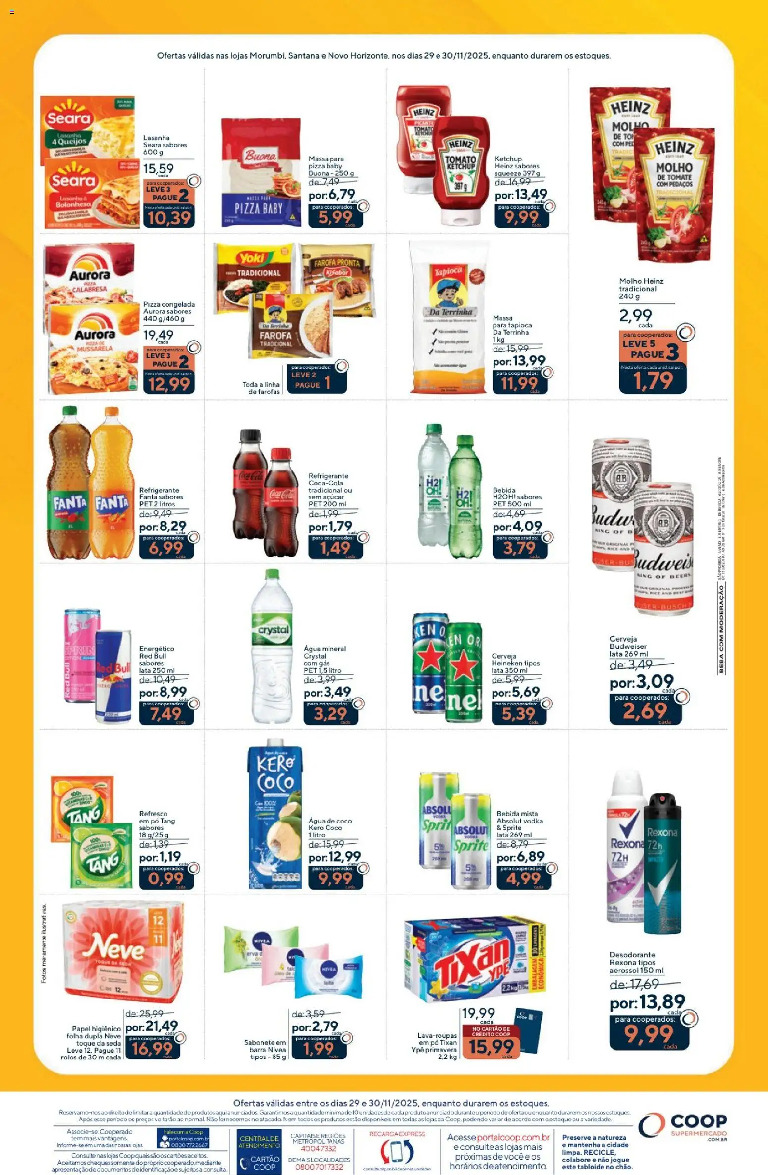 Coop Folheto - válido de 29.11.2025 | Página: 2 | Produtos: Pizza, Lasanha, Sabonete, Refrigerante