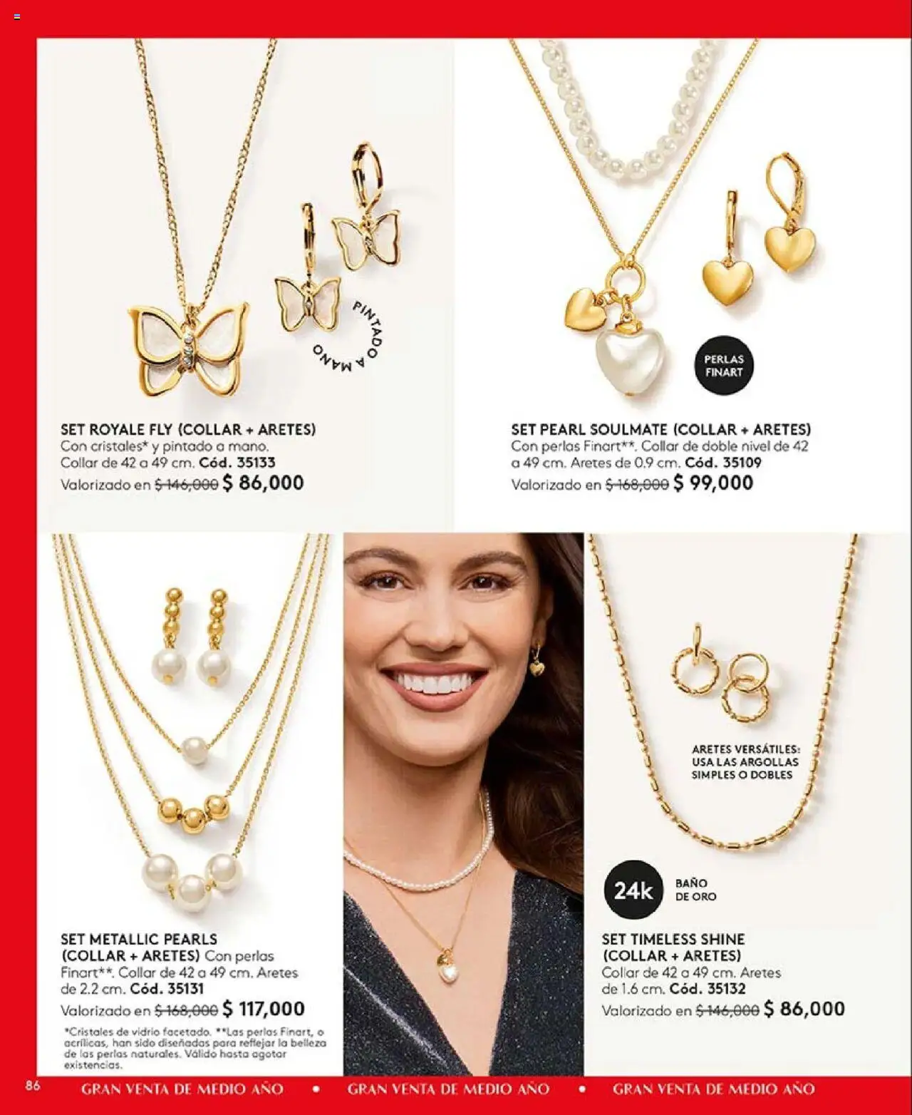 Ésika revista - valida desde el 16.06.2025 | Página: 86 | Productos: Aretes, Baño, Collar