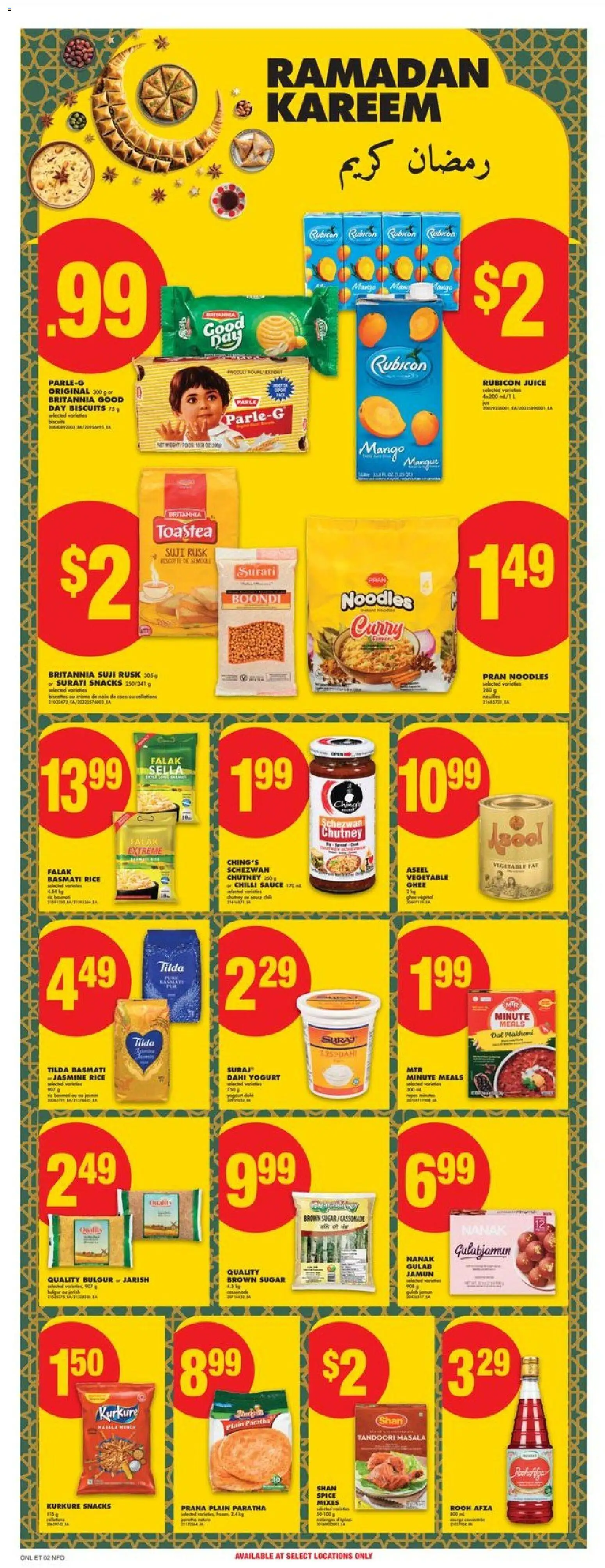 No Frills flyer valid from 12.03.2026 | Page: 14 | Products: Rice, Noodles, Yogurt, Juice