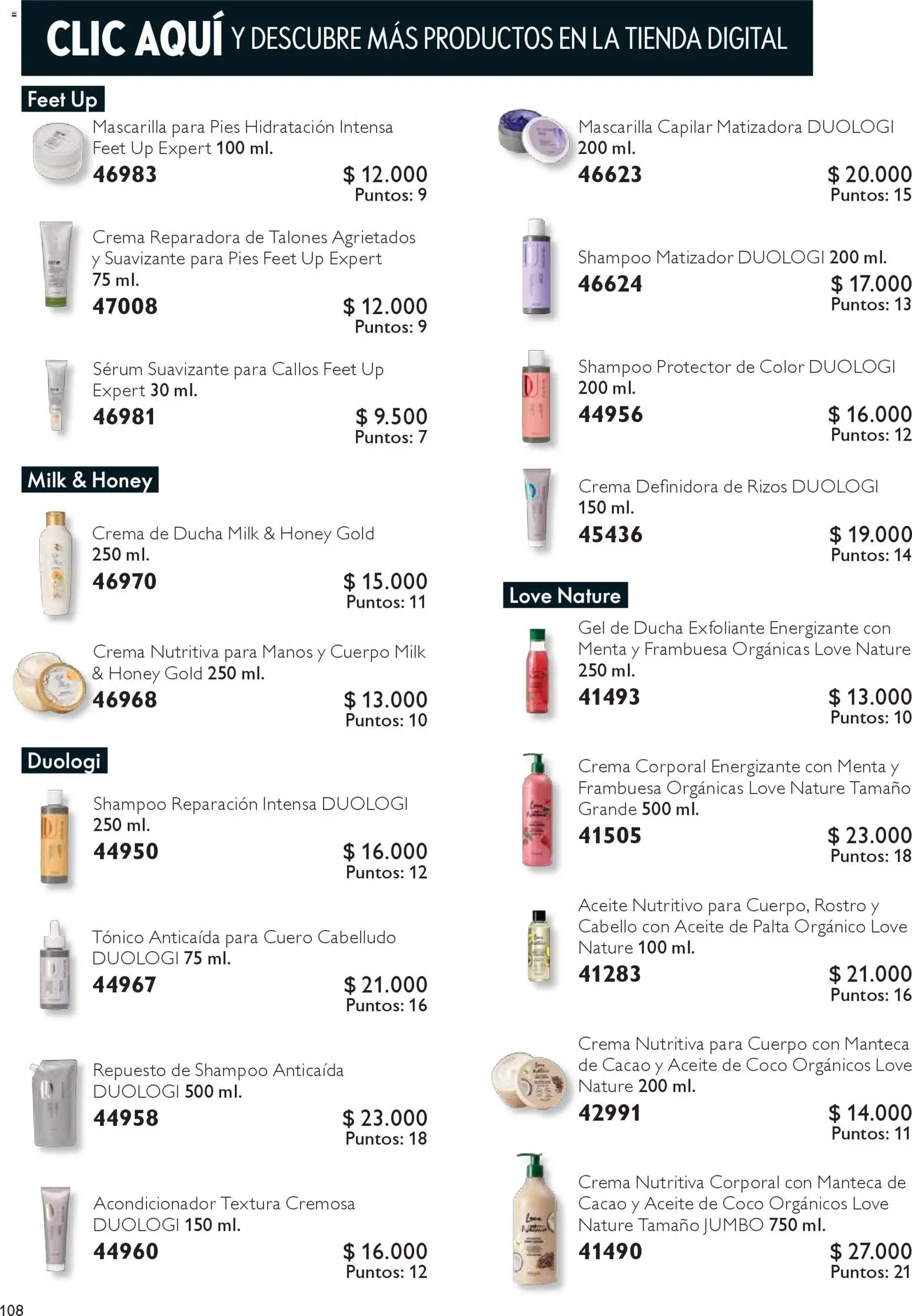 Oriflame catálogo │ válido desde el 25.10.2025 | Página: 108 | Productos: Palta, Ducha, Acondicionador, Mascarilla