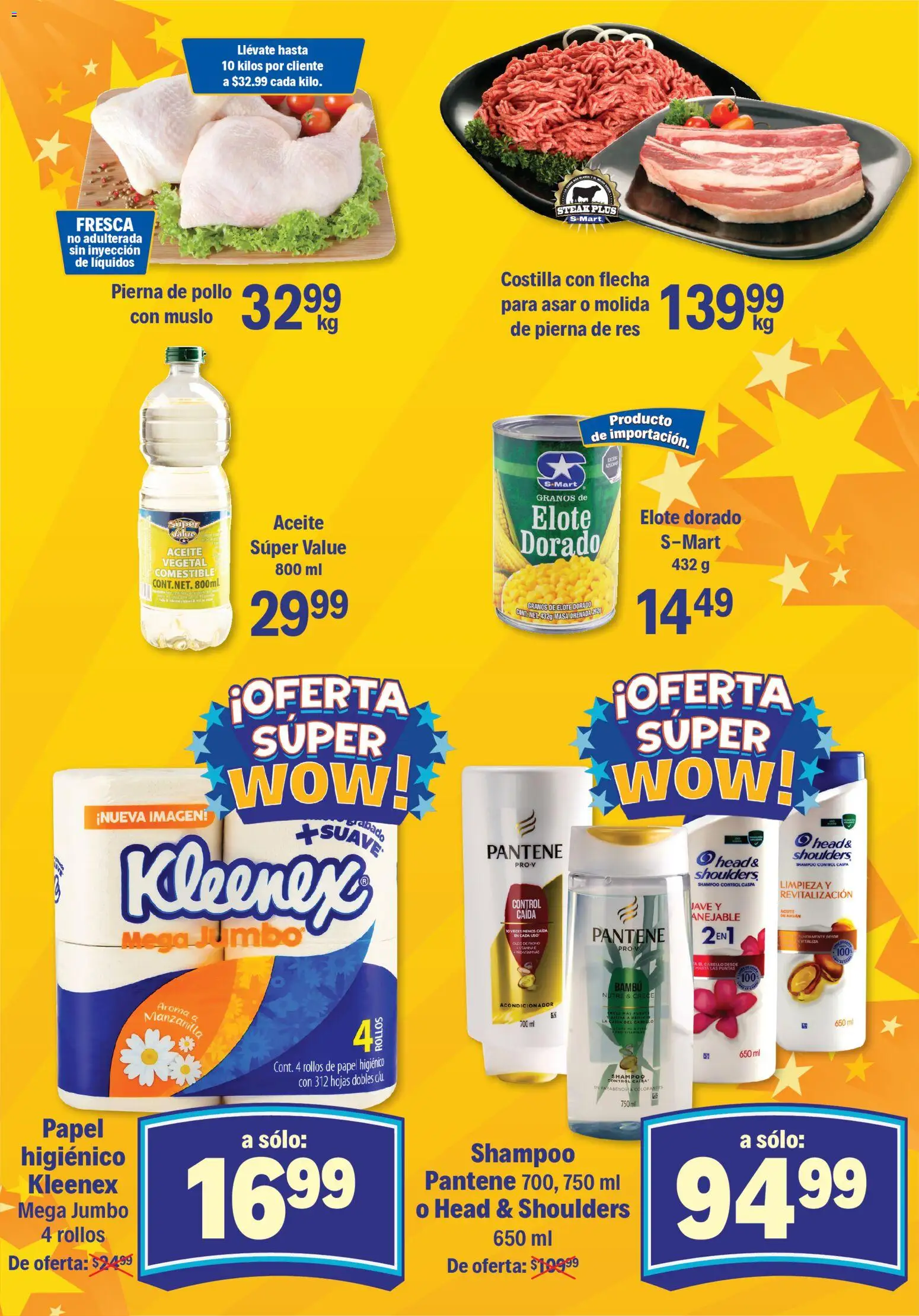 Nuevas ofertas de S-Mart válidas en toda la República Mexicana desde el 21.10.2025. ¡Encuentra las mejores ofertas en S-Mart folleto Monterrey! | Página: 3 | Productos: Pollo, Aceite, Res, Papel higiénico