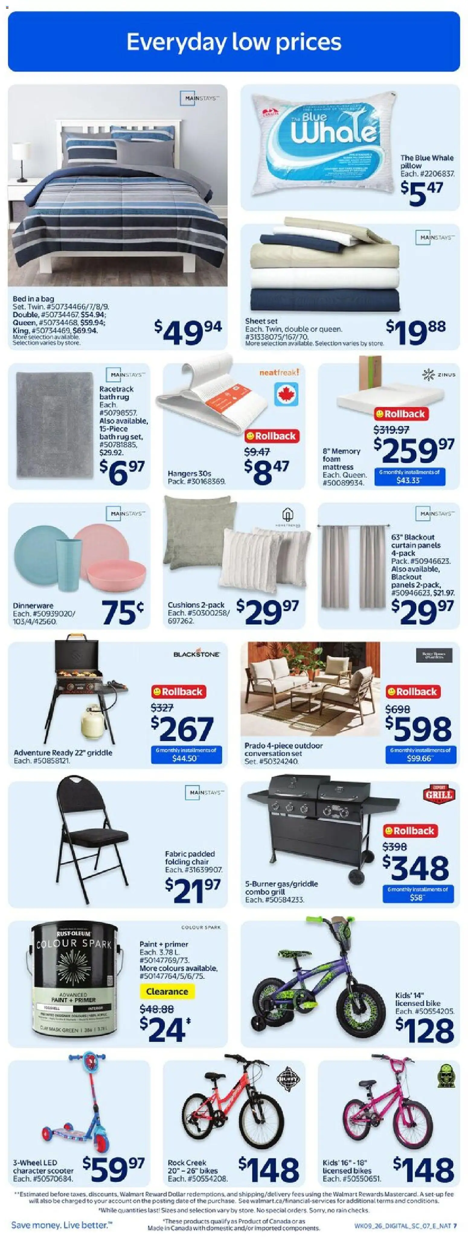 Walmart flyer valid from 26.03.2026 | Page: 17 | Products: Grill, Mask, Chair, Bath