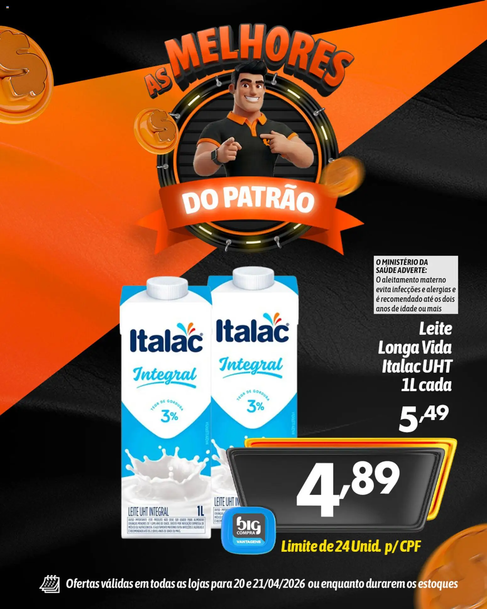 Big Compra Folheto - válido de 20.04.2026 | Página: 2 | Produtos: Leite