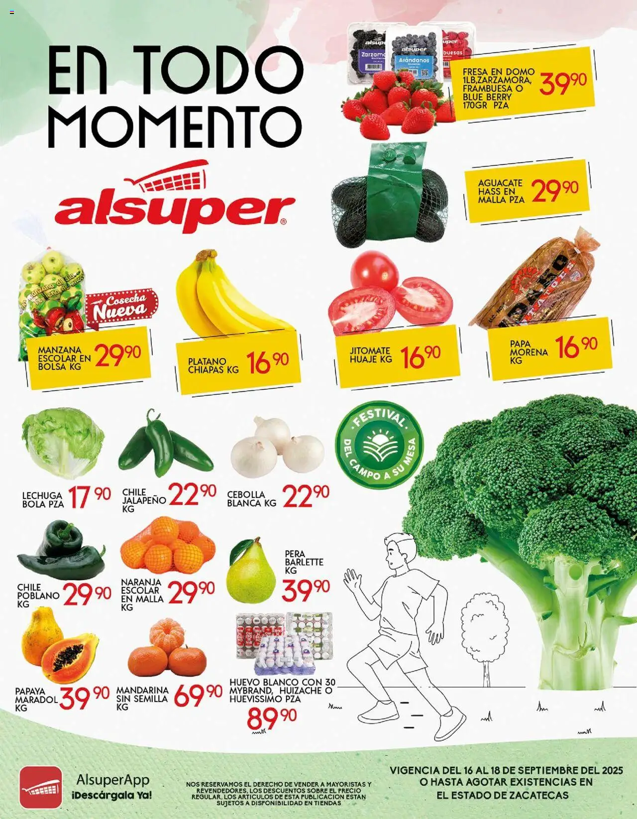 Nuevas ofertas de Alsuper válidas en toda la República Mexicana desde el 16.09.2025. ¡Encuentra las mejores ofertas en Alsuper - Folleto Zacatecas! | Página: 1 | Productos: Pera, Bolsa, Manzana, Malla
