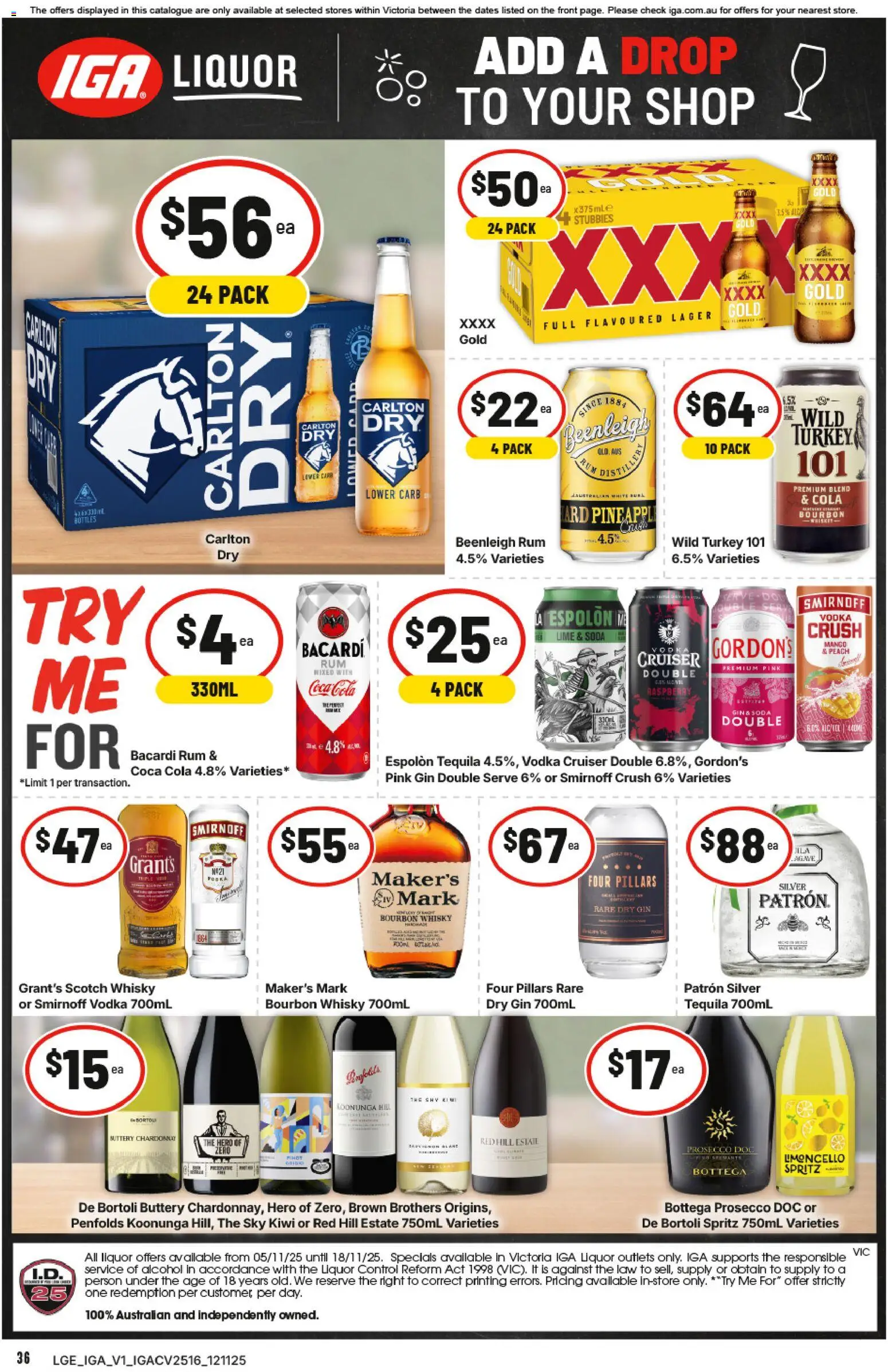 IGA catalogue - valid from 12.11.2025 | Page: 2 | Products: Gin, Vodka, Turkey, Raspberry