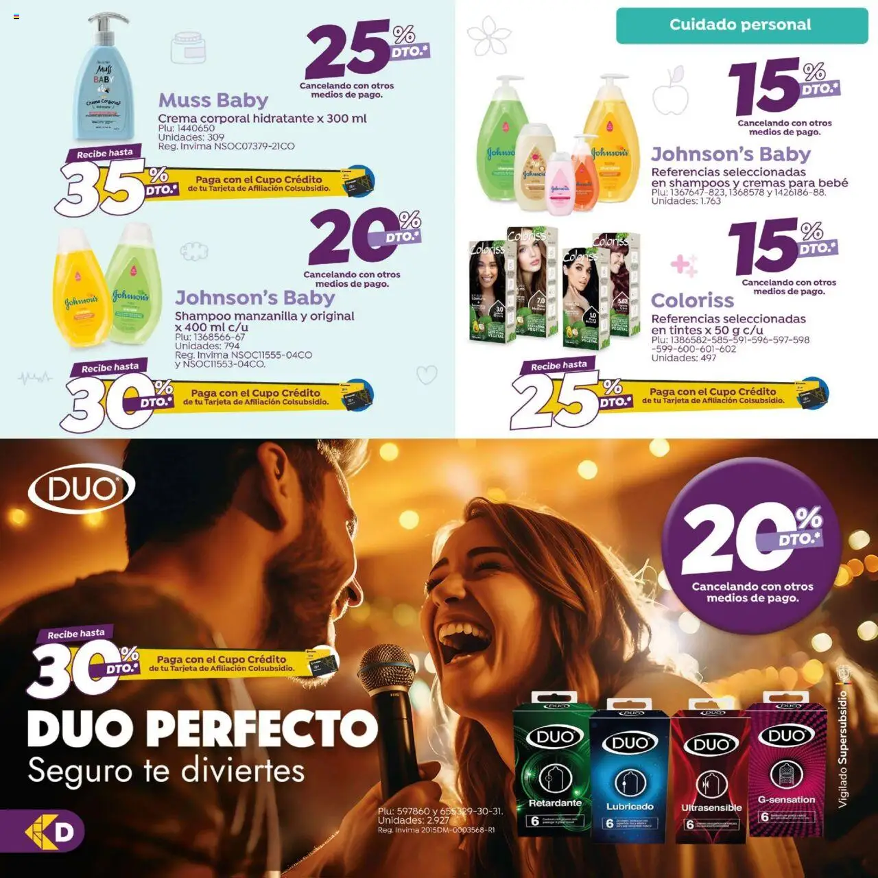 Colsubsidio revista - valida desde el 10.08.2025 | Página: 6 | Productos: Té, Crema, Shampoo