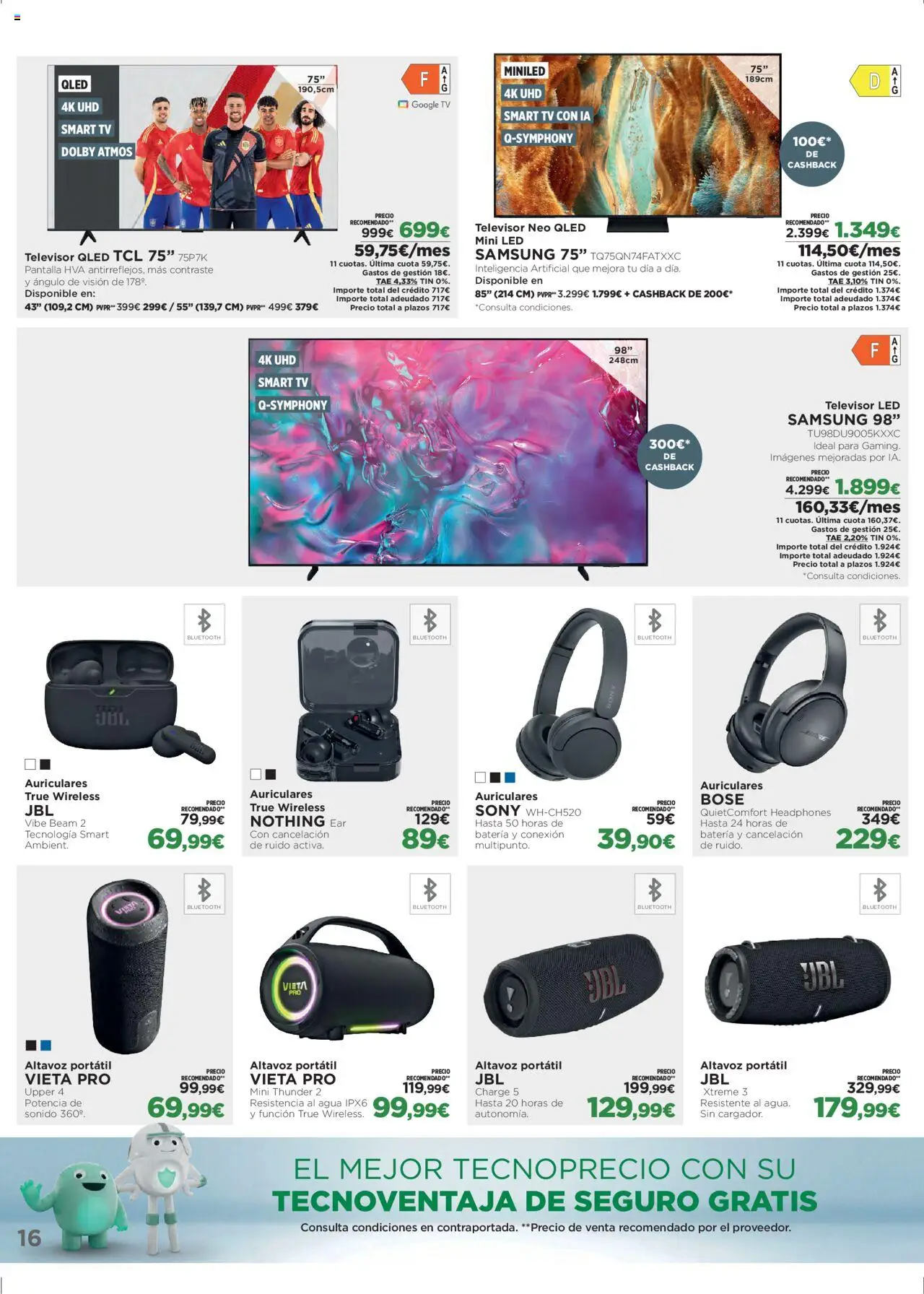 Nuevas ofertas de El Corte Inglés válidas en toda la República Mexicana desde el 08.09.2025. ¡Encuentra las mejores ofertas en El Corte Inglés - Catálogo University! | Página: 16 | Productos: Agua, Batería, Televisor