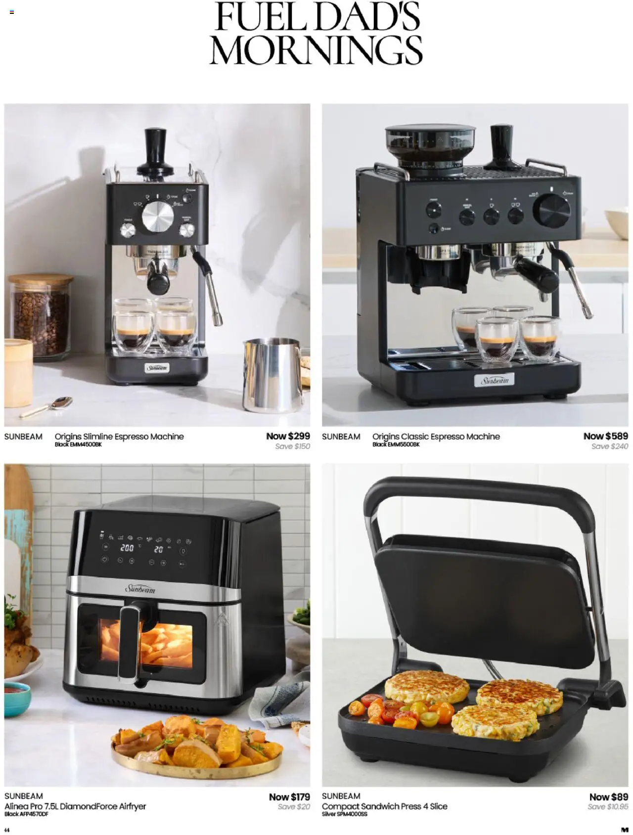 Myer catalogue - valid from 18.08.2025 | Page: 44 | Products: Espresso machine, Press