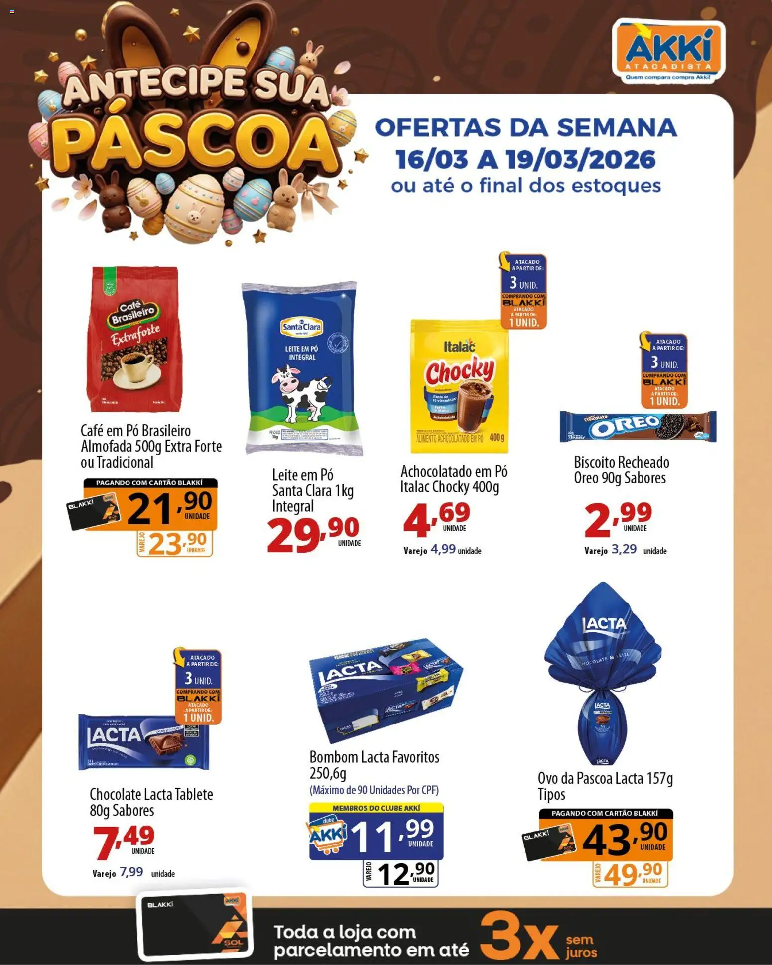 Akki Atacadista Folheto - válido de 16.03.2026 | Página: 4 | Produtos: Biscoito, Achocolatado, Chocolate, Bombom
