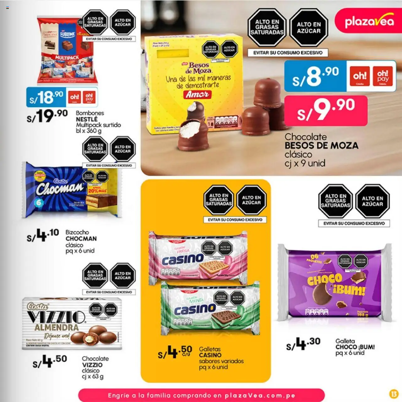 Catálogo Plaza Vea válido desde 02.06.2025 | Página: 13 | Productos: Chocolate, Galletas