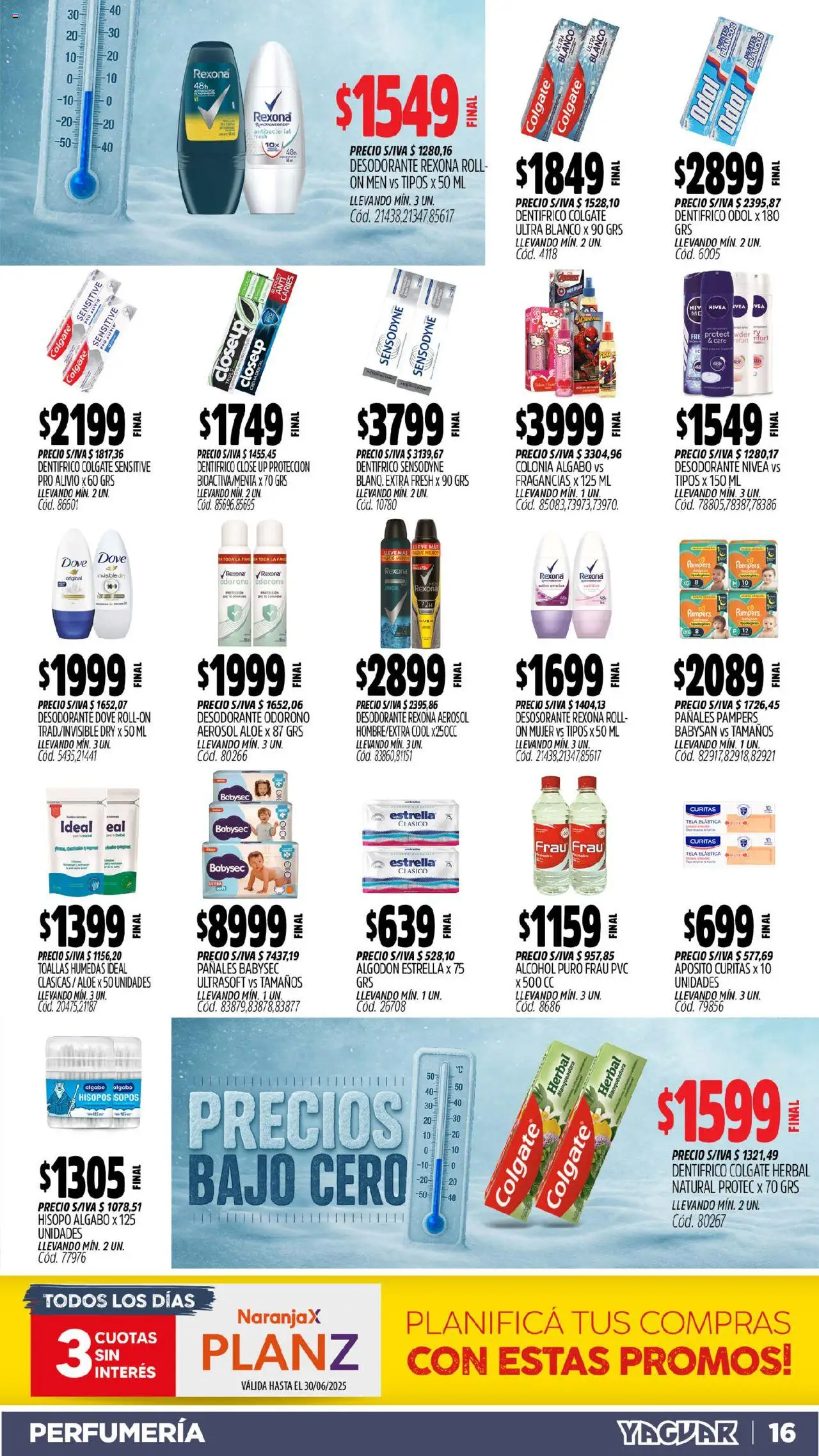 Yaguar - Chaco │ válido desde el 16.06.2025 | Página: 15 | Productos: Algodón, Toallas, Pañales, Crema