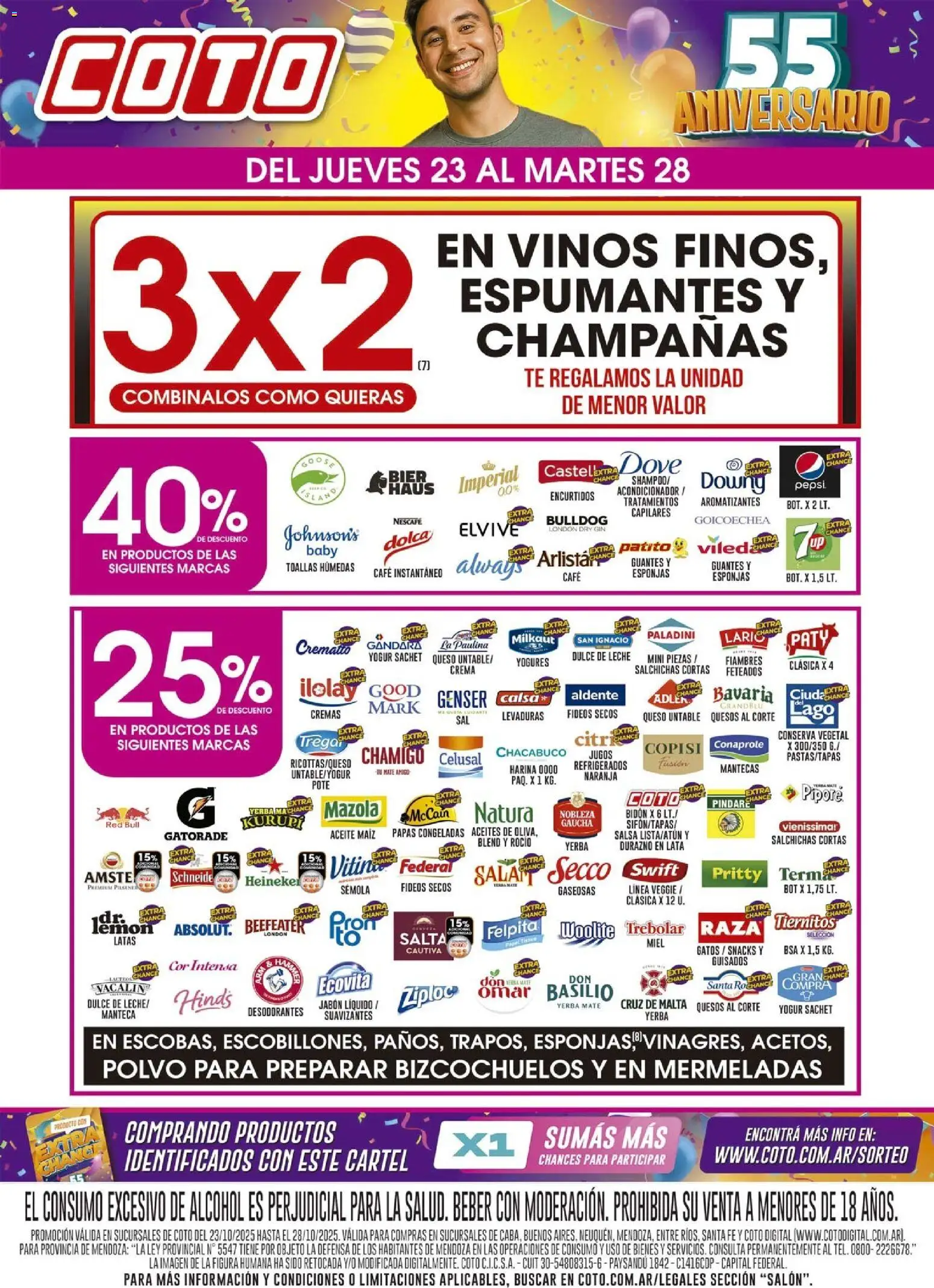 Coto - Salon │ válido desde el 23.10.2025 | Página: 1 | Productos: Mate, Dulce de leche, Maiz, Fideos