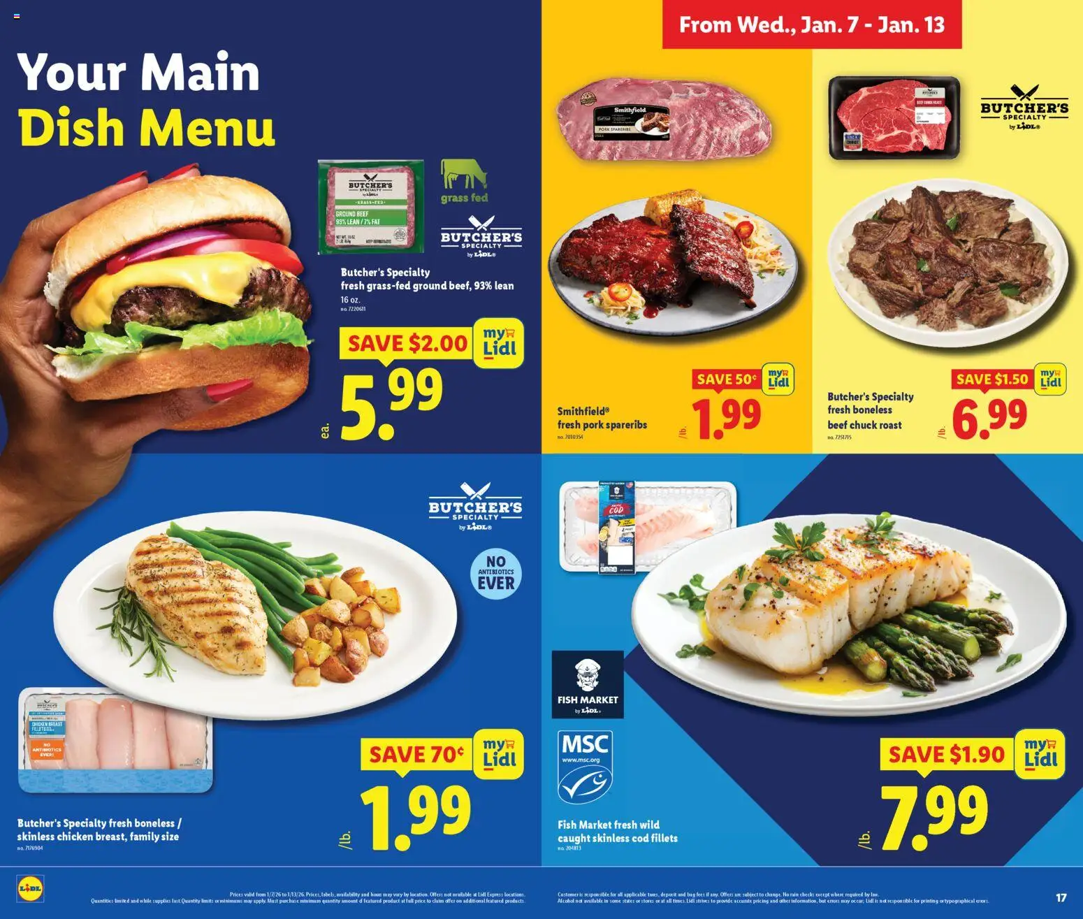 Lidl Weekly Ad - valid from 07.01.2026 | Page: 9 | Products: Pork, Fish, Beef