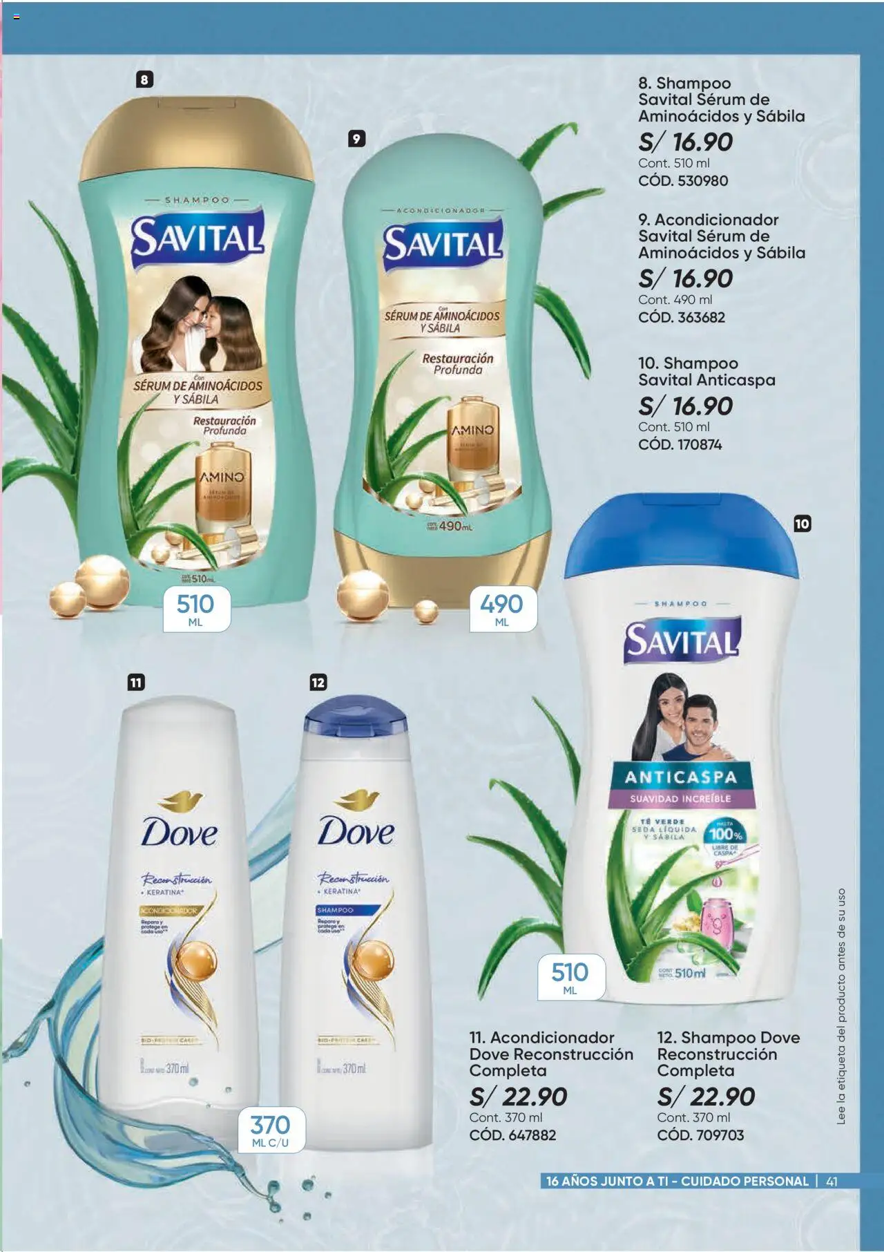 Catálogo Azzorti válido desde 15.09.2025 | Página: 41 | Productos: Shampoo, Acondicionador, Té