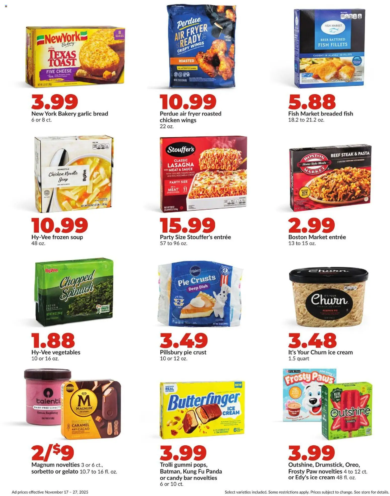 HyVee Weekly Ad - valid from 17.11.2025 | Page: 36 | Products: Fish, Cream, Pumpkin Pie, Pumpkin