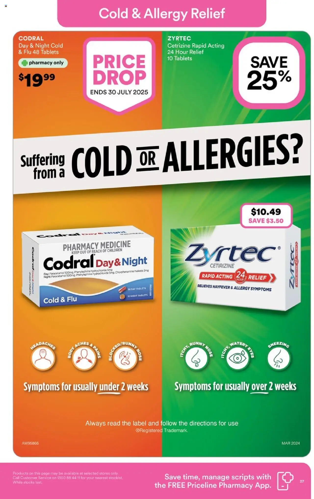 Priceline Pharmacy catalogue - valid from 02.07.2025 | Page: 37 | Products: Tablets, Allergy