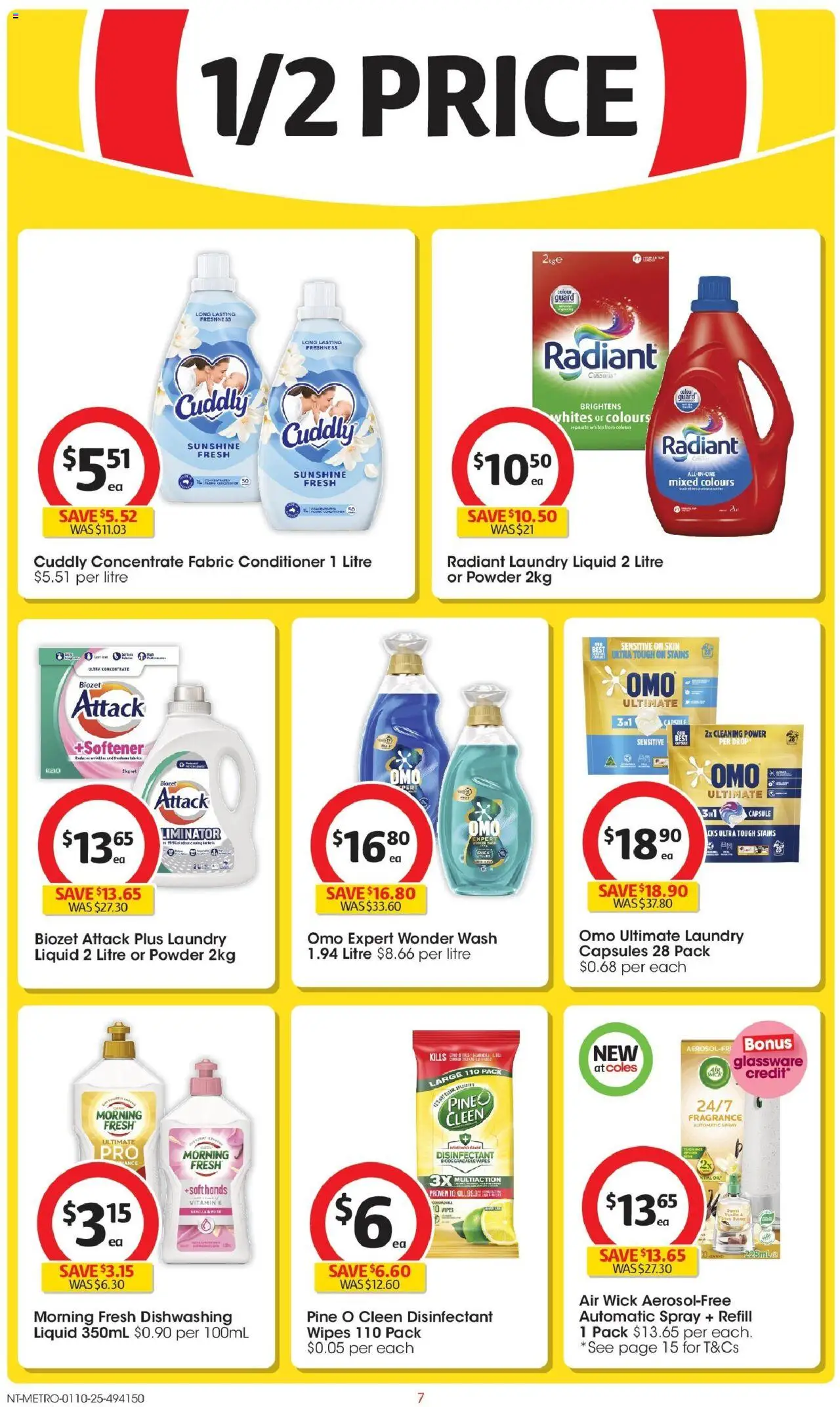 Coles catalogue - valid from 01.10.2025 | Page: 7 | Products: Fragrance, Powder, Conditioner, Laundry