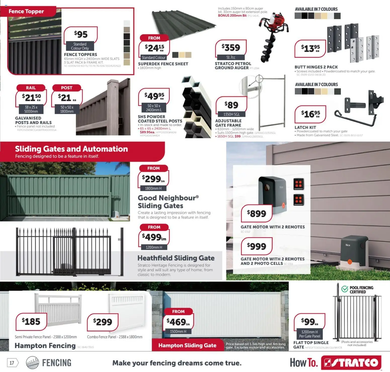 Stratco catalogue - valid from 23.01.2026 | Page: 17 | Products: Fence, Gate, Powder, Accessories
