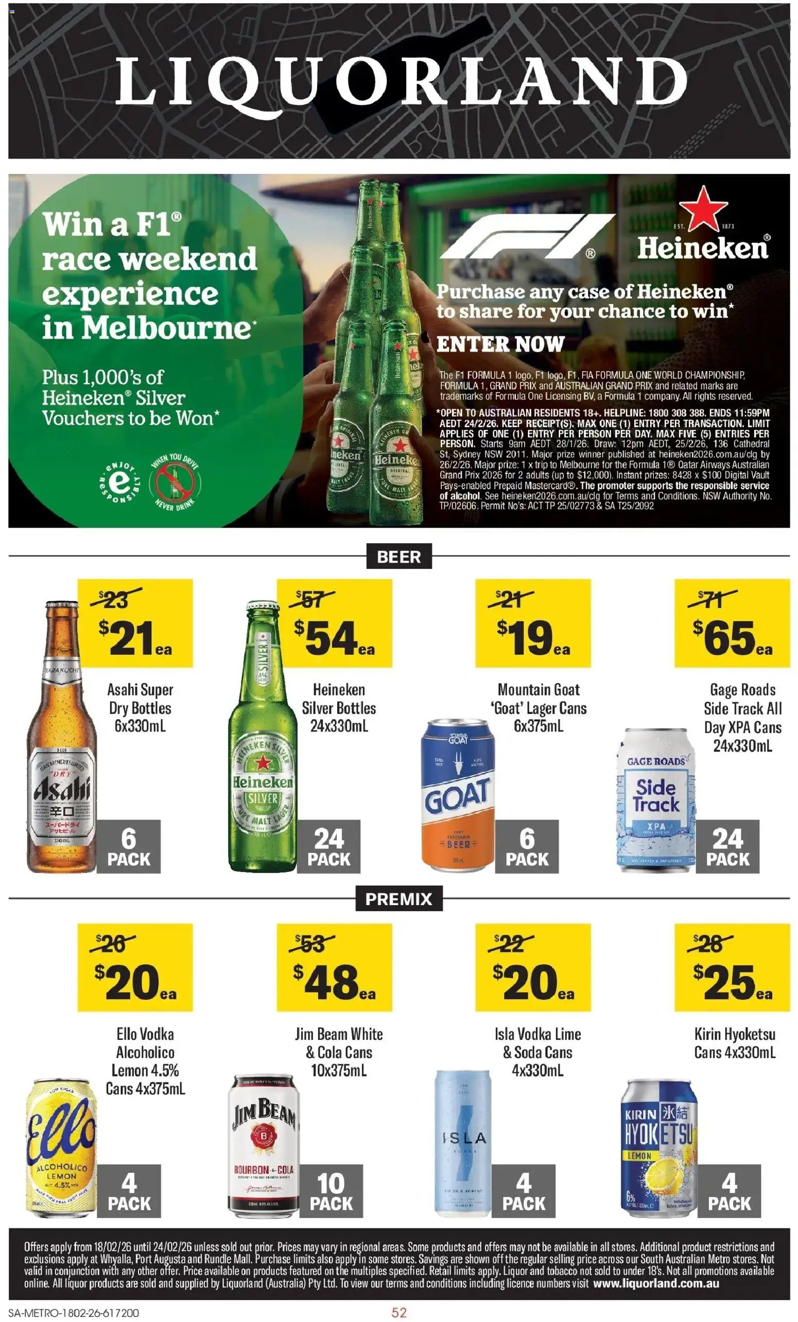 Coles catalogue - valid from 18.02.2026 | Page: 52 | Products: Beer, Lemon, Digital, Case