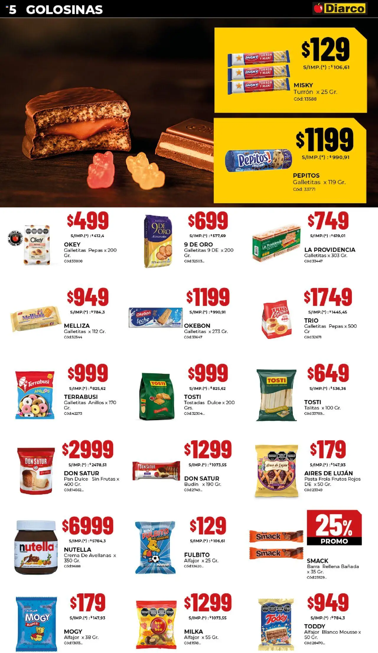 Diarco - Ofertas Gba │ válido desde el 29.09.2025 | Página: 5 | Productos: Galletitas, Budín, Leche, Turrón