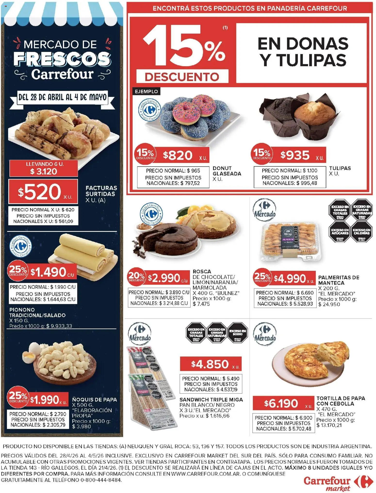 Carrefour ofertas │ válido desde el 28.04.2026 | Página: 46 | Productos: Teléfono, Panadería, Manteca, Pan