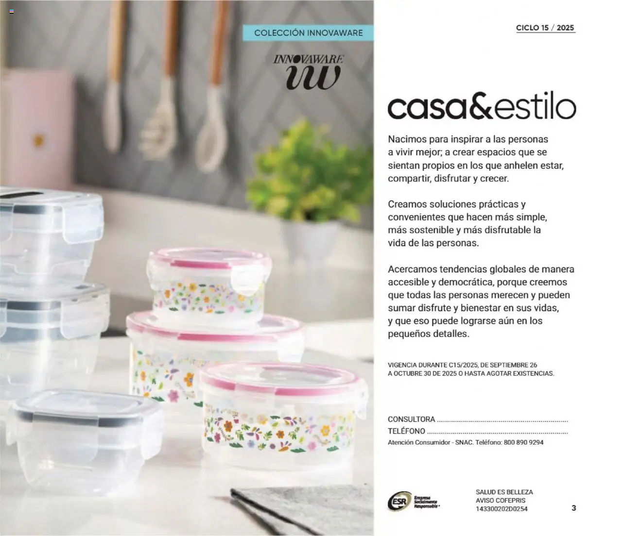 Nuevas ofertas de AVON válidas en toda la República Mexicana desde el 12.09.2025. ¡Encuentra las mejores ofertas en AVON - Casa & Estilo 15 2025! | Página: 3 | Productos: Teléfono