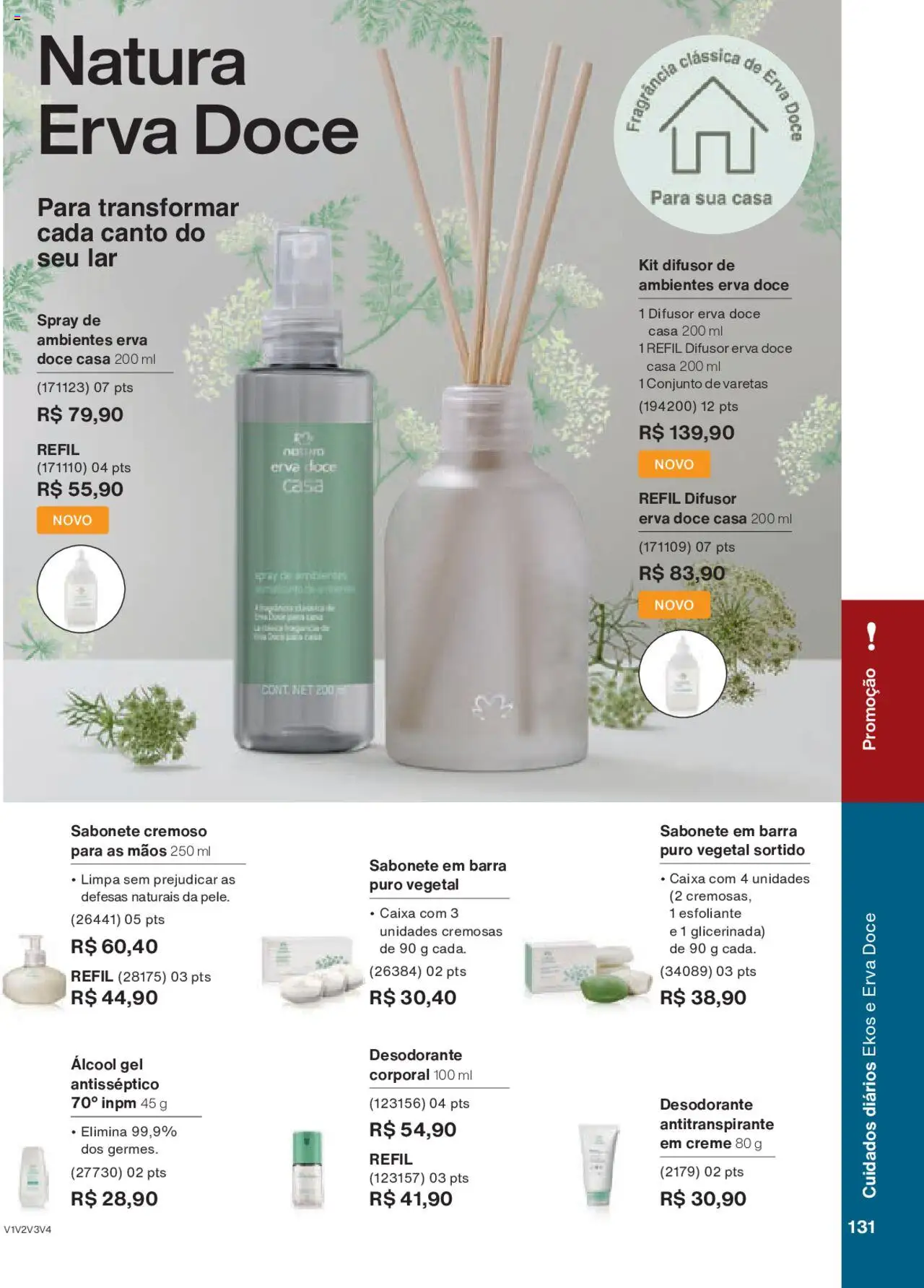 Natura Folheto - válido de 15.06.2025 | Página: 131 | Produtos: Difusor, Caixa, Creme, Sabonete