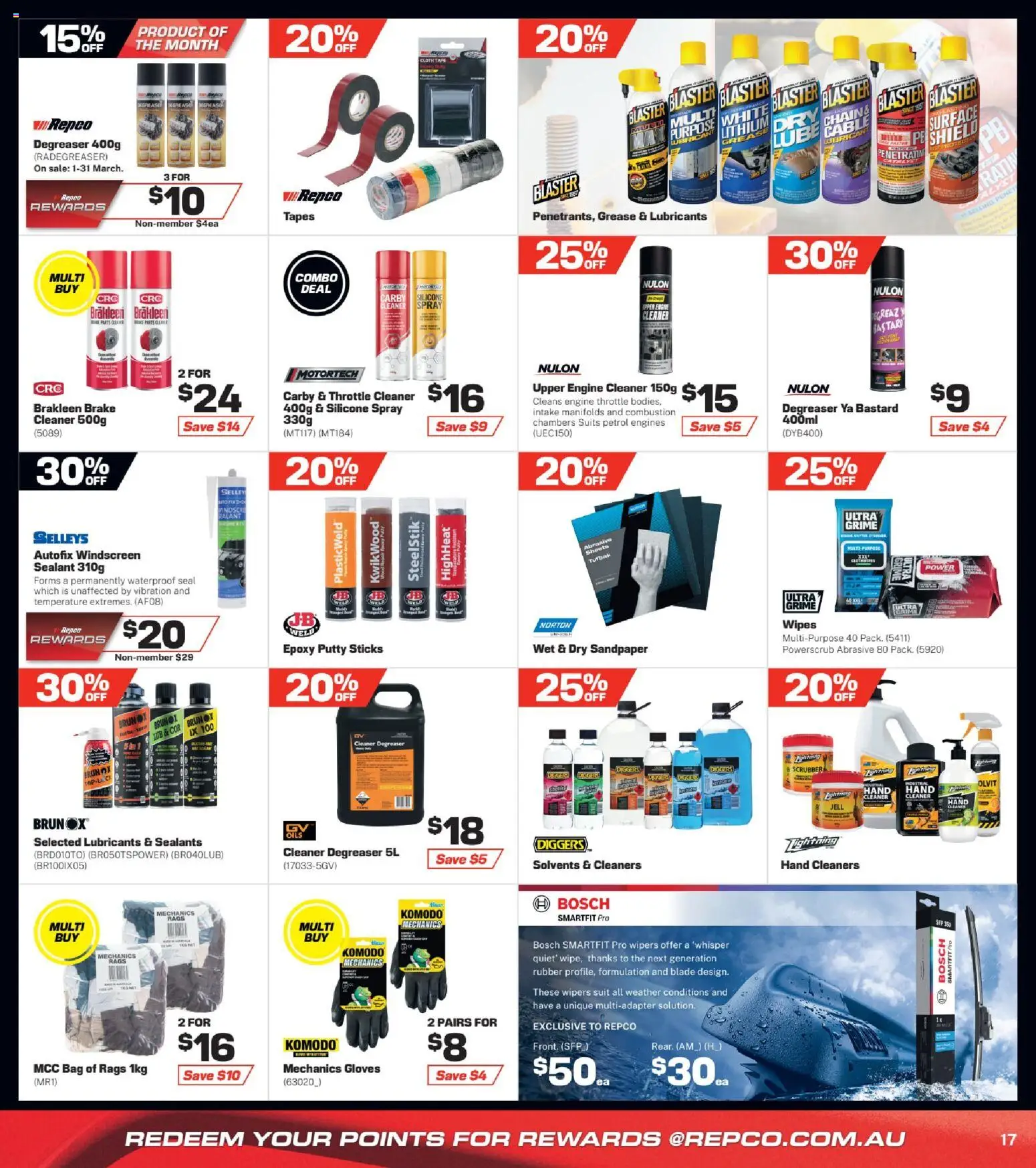 Repco catalogue - valid from 19.03.2026 | Page: 17 | Products: Suit, Lubricant, Bag, Multipurpose