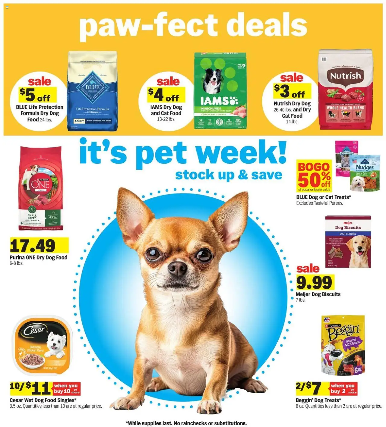 Meijer Weekly Ad - MI - valid from 06.07.2025 | Page: 28 | Products: Dog Food, Cat Food, Rice