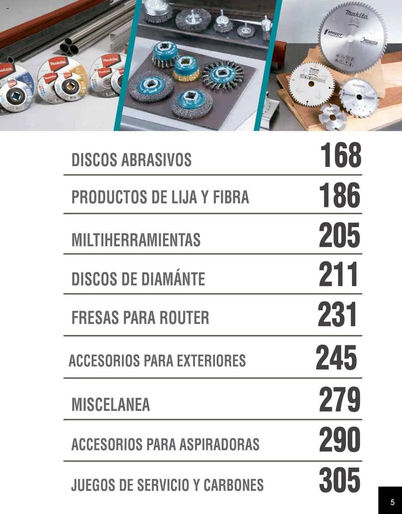 Nuevas ofertas de Makita válidas en toda la República Mexicana desde el 08.07.2024. ¡Encuentra las mejores ofertas en Makita catálogo Accesorios! | Página: 5 | Productos: Fresas, Lija