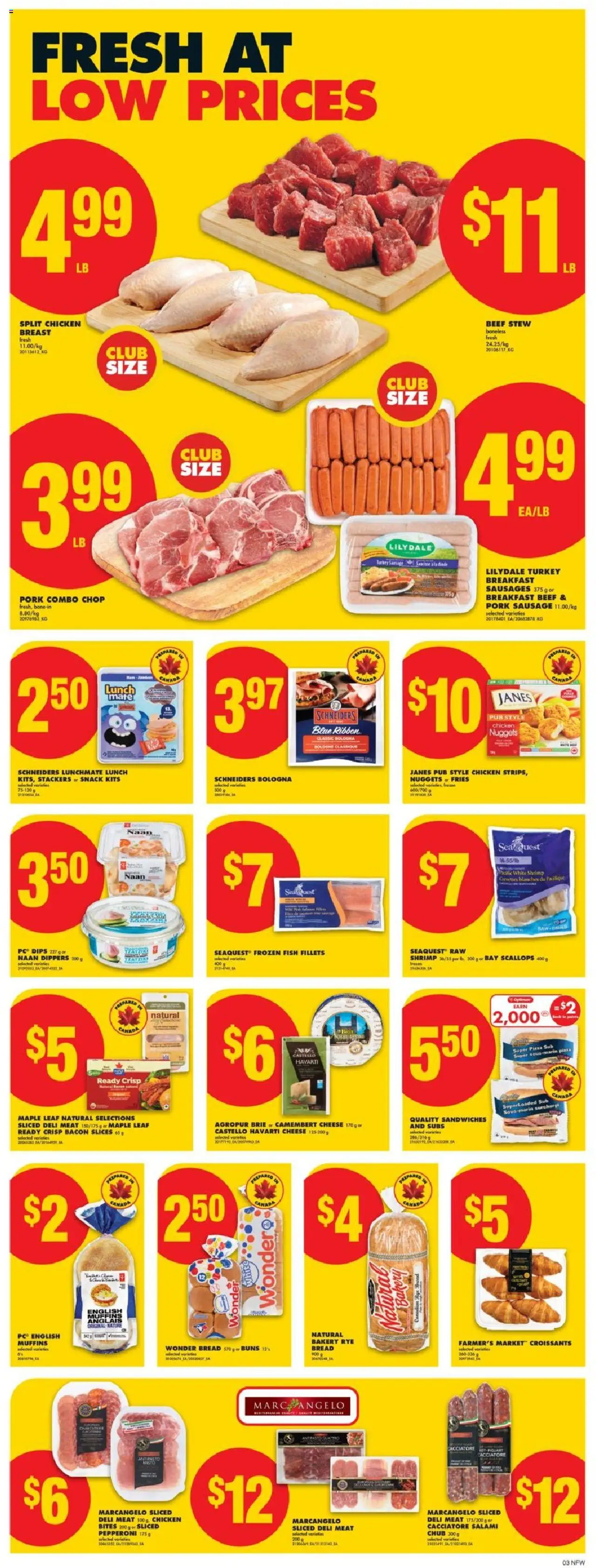 No Frills flyer valid from 18.09.2025 | Page: 5 | Products: Fish, Salami, Pizza, Chicken