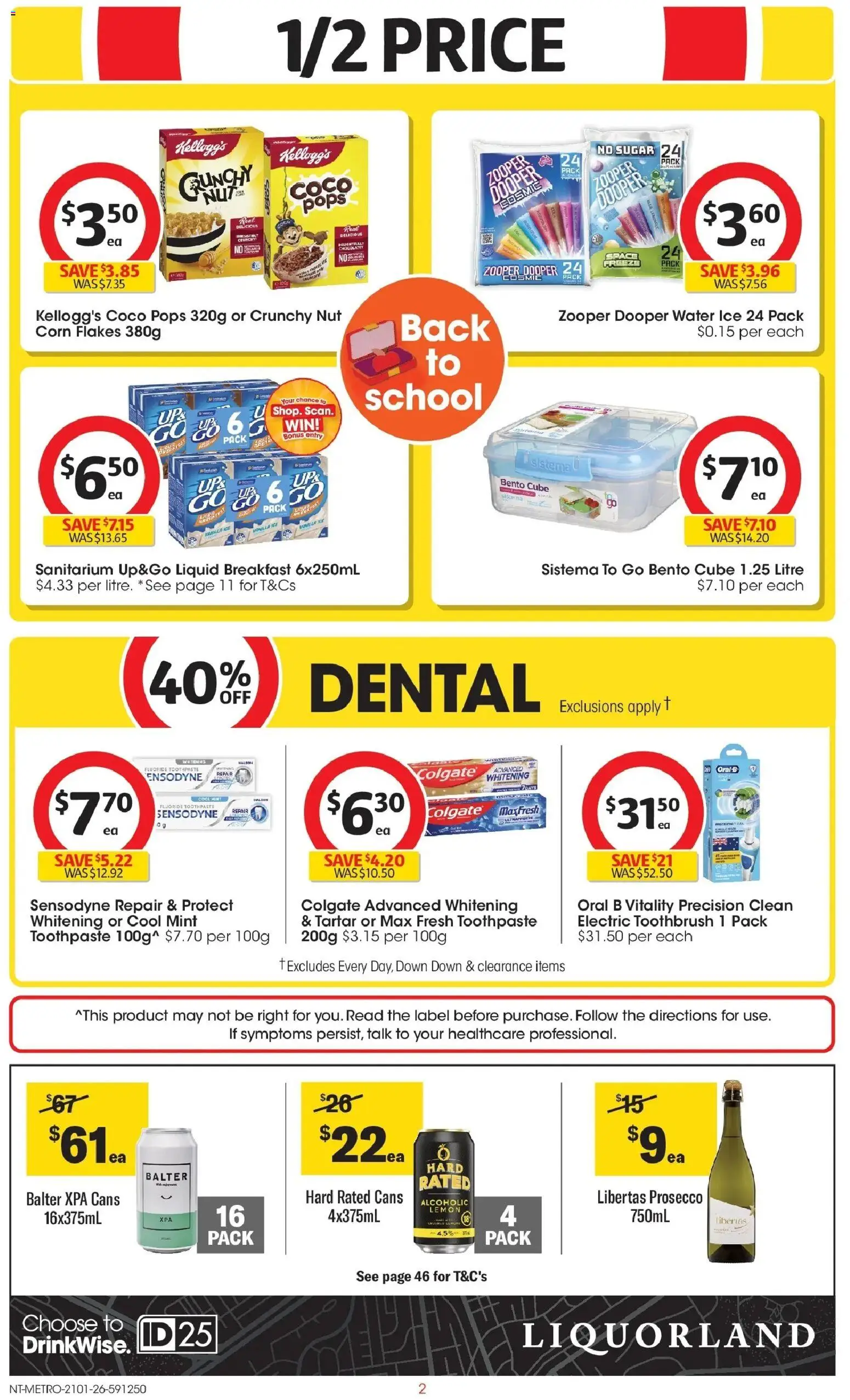 Coles catalogue - valid from 21.01.2026 | Page: 2 | Products: Toothpaste, Flakes, Lemon, Toothbrush