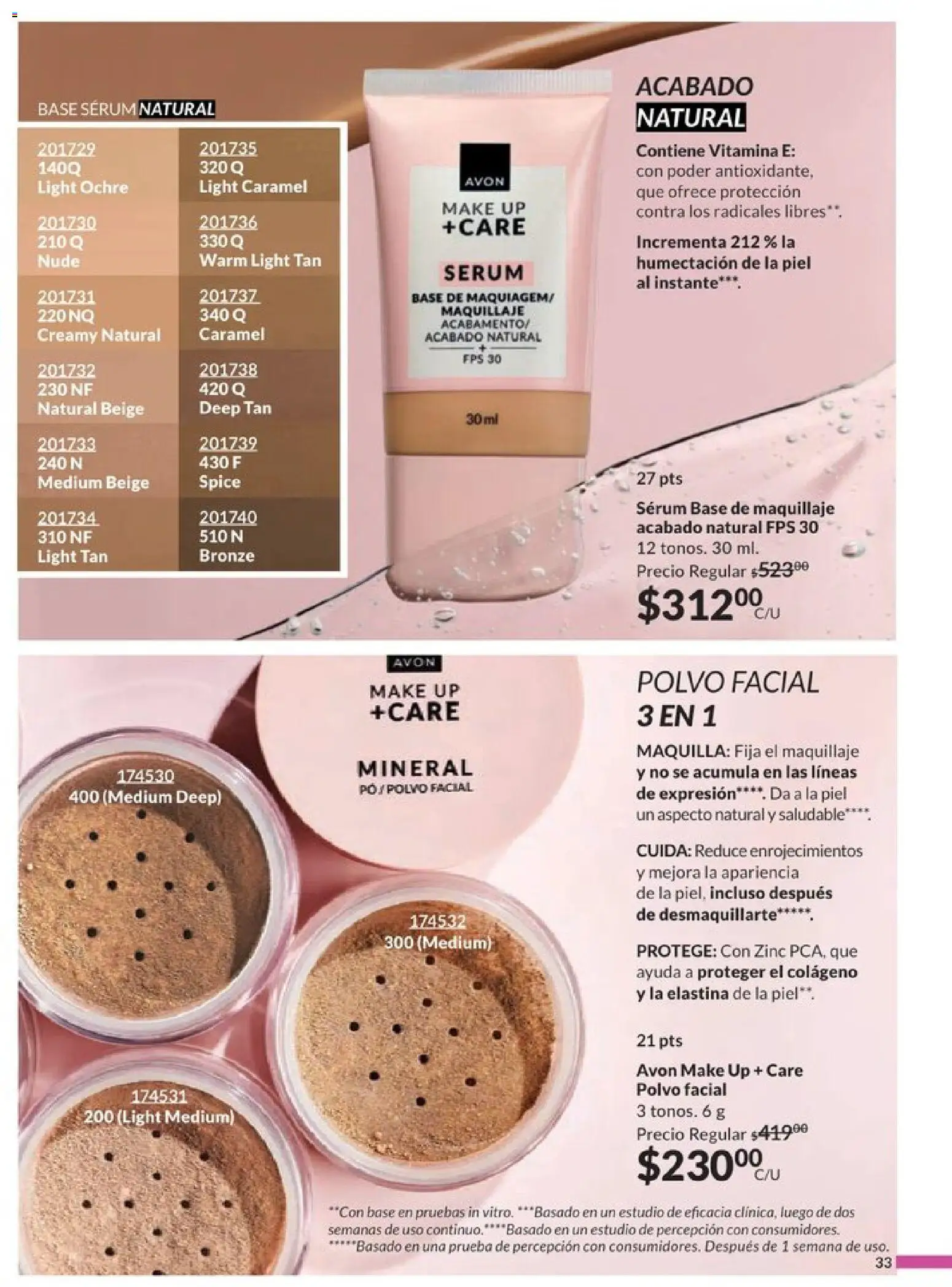 Nuevas ofertas de AVON válidas en toda la República Mexicana desde el 20.12.2025. ¡Encuentra las mejores ofertas en AVON campaña 1 2026! | Página: 38 | Productos: Base de maquillaje, Serum, Maquillaje, Polvo