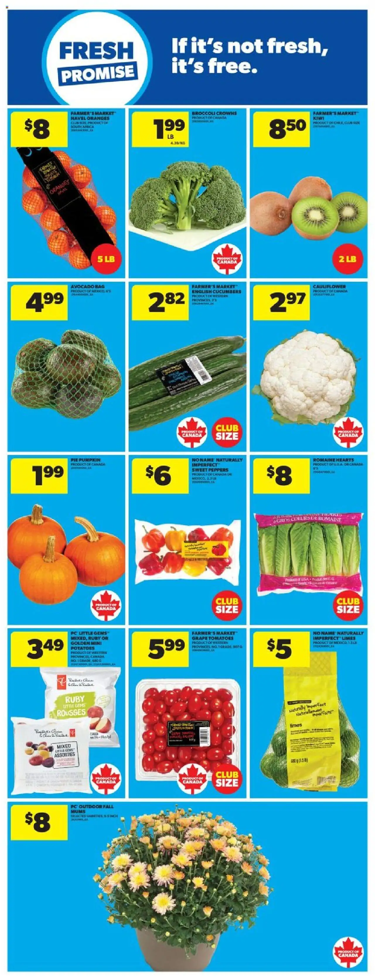 Real Canadian Superstore flyer valid from 18.09.2025 | Page: 19 | Products: Kiwi, PC, Bag, Oranges