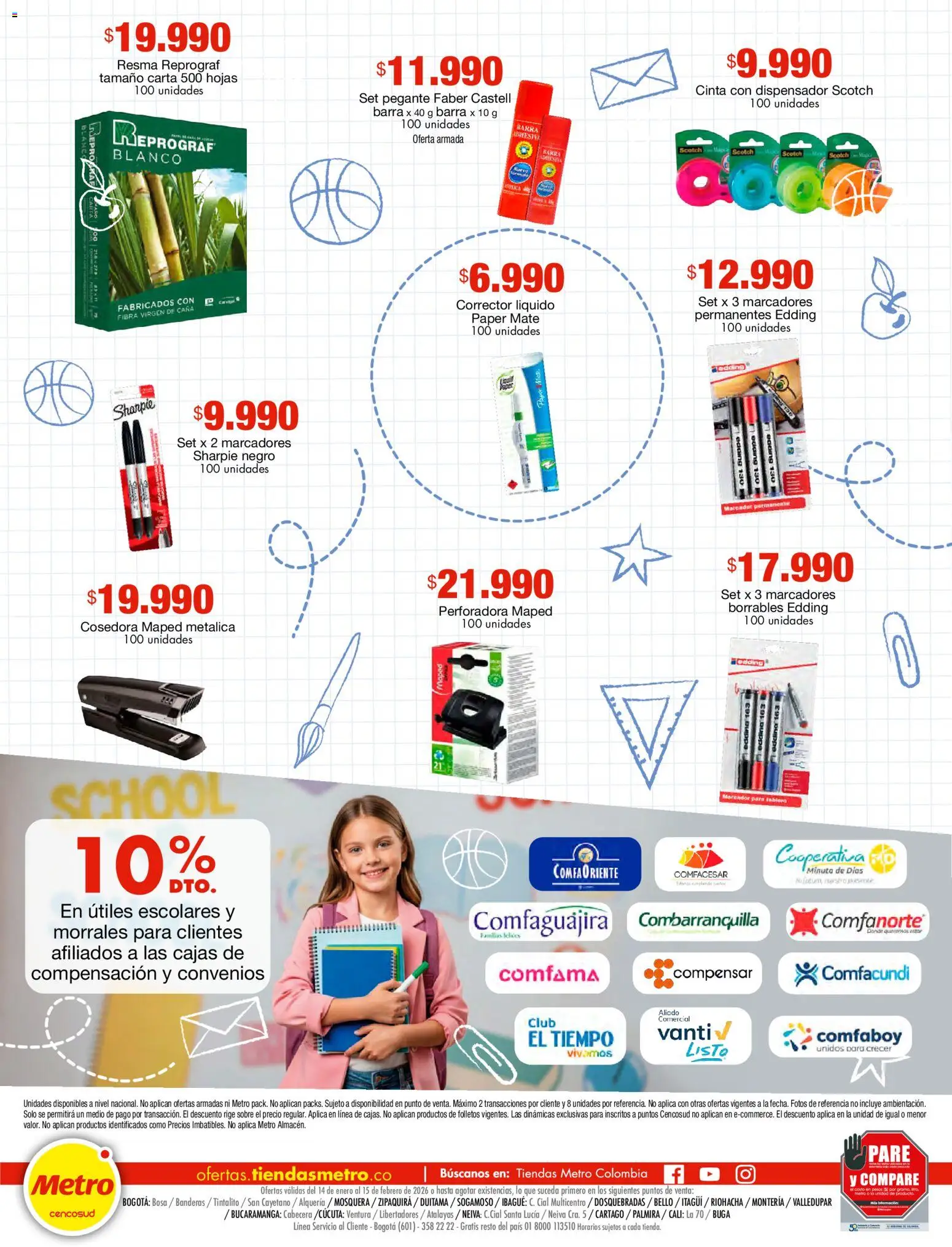 Metro revista - valida desde el 14.01.2026 | Página: 20 | Productos: Sobre, Cinta, Corrector, Dispensador