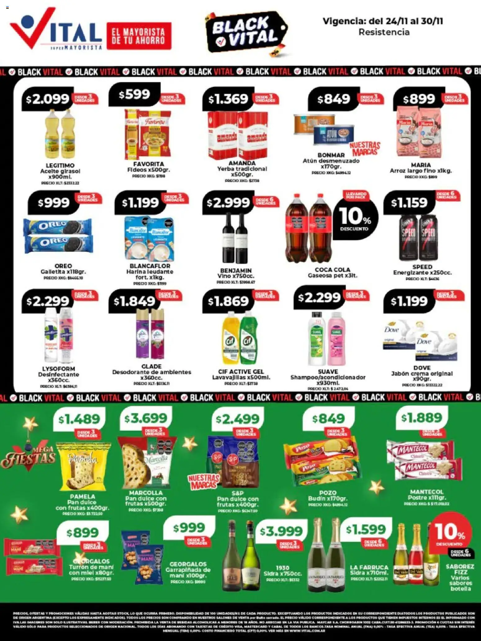 Vital - Ofertas - 	Resistencia │ válido desde el 24.11.2025 | Página: 1 | Productos: Lavavajillas, Budín, Atún, Desodorante