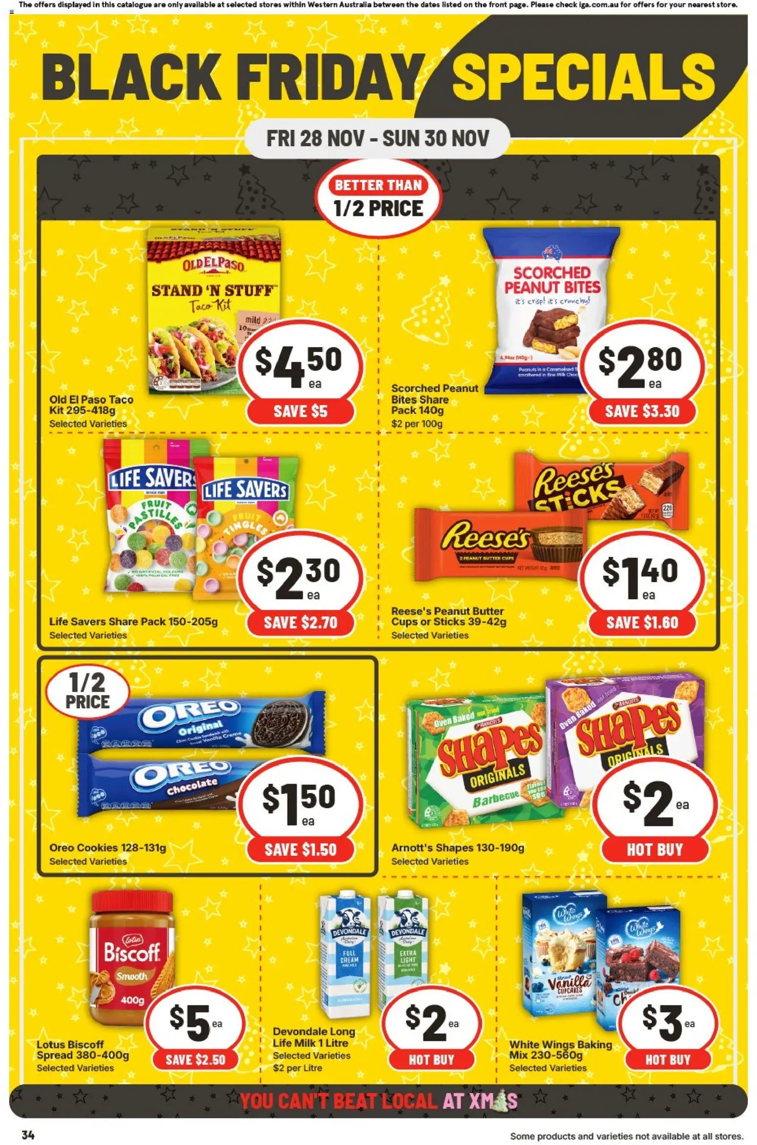 IGA catalogue - valid from 28.11.2025 | Page: 2 | Products: Cups, Butter, Chocolate, Peanuts