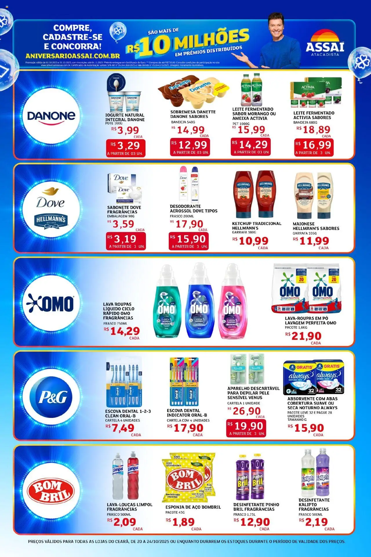 Assaí Atacadista Folheto - válido de 20.10.2025 | Página: 5 | Produtos: Roupas, Dove, Leite fermentado, Ameixa