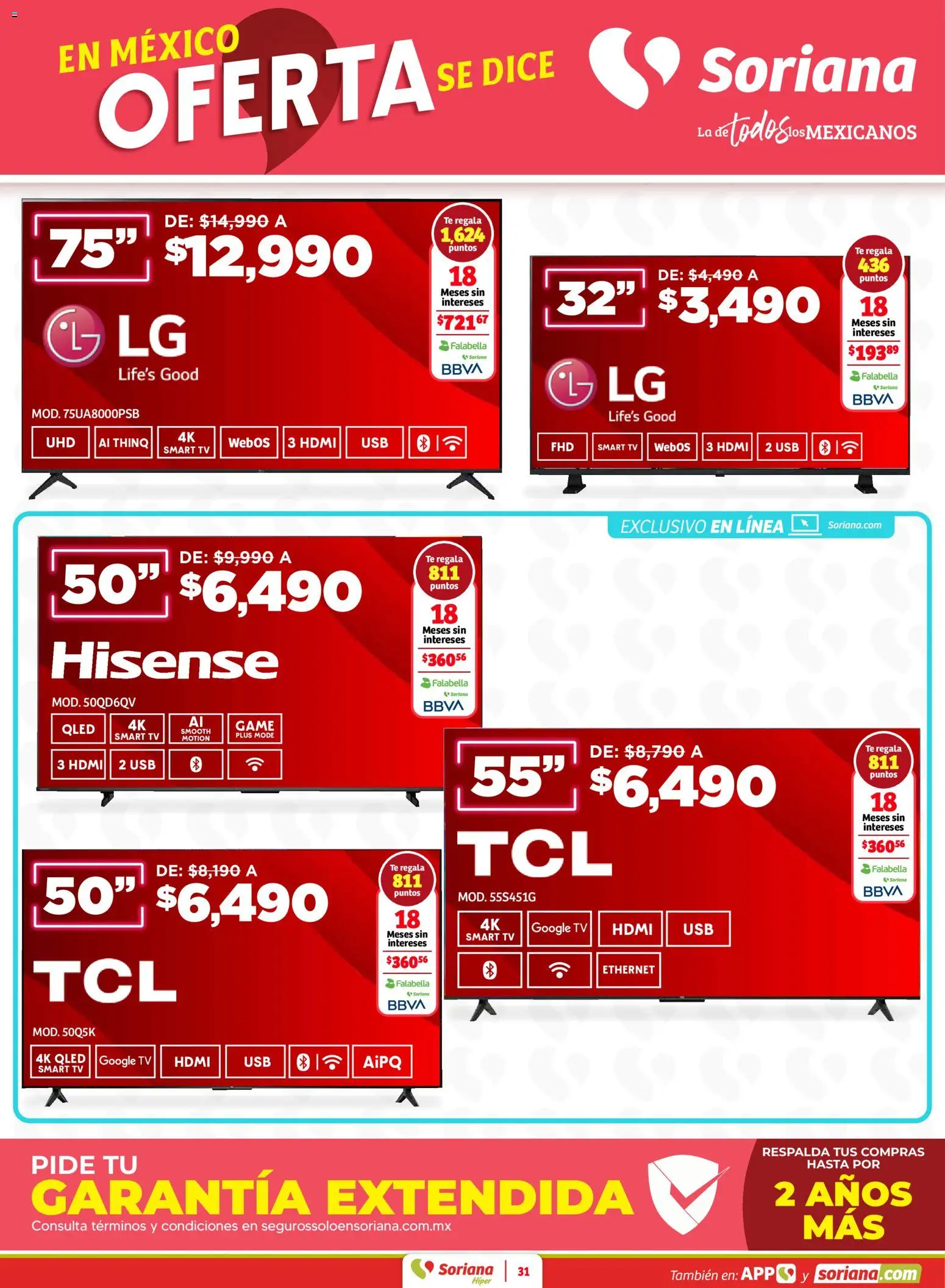Nuevas ofertas de Soriana válidas en toda la República Mexicana desde el 15.01.2026. ¡Encuentra las mejores ofertas en Soriana - Preciazazaso Híper: Camp, Chia, Oax, Q. Roo, Tab, Yuc! | Página: 32 | Productos: Usb, Té