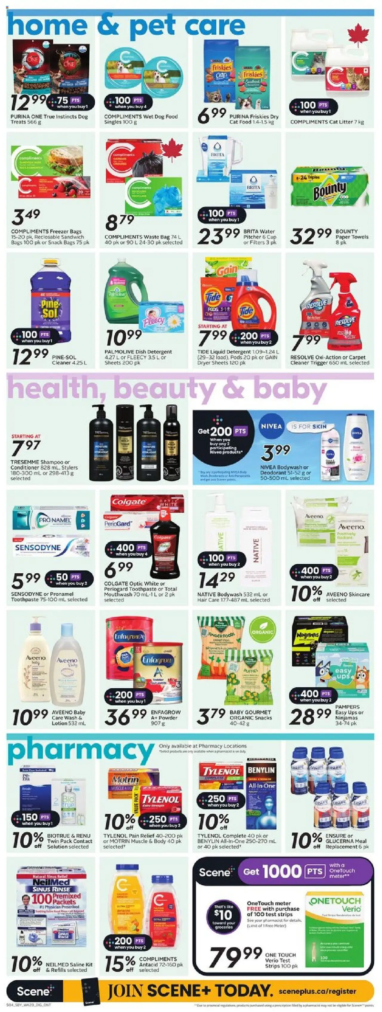 Sobeys flyer valid from 11.09.2025 | Page: 12 | Products: Bag, Dryer, Shampoo, Detergent
