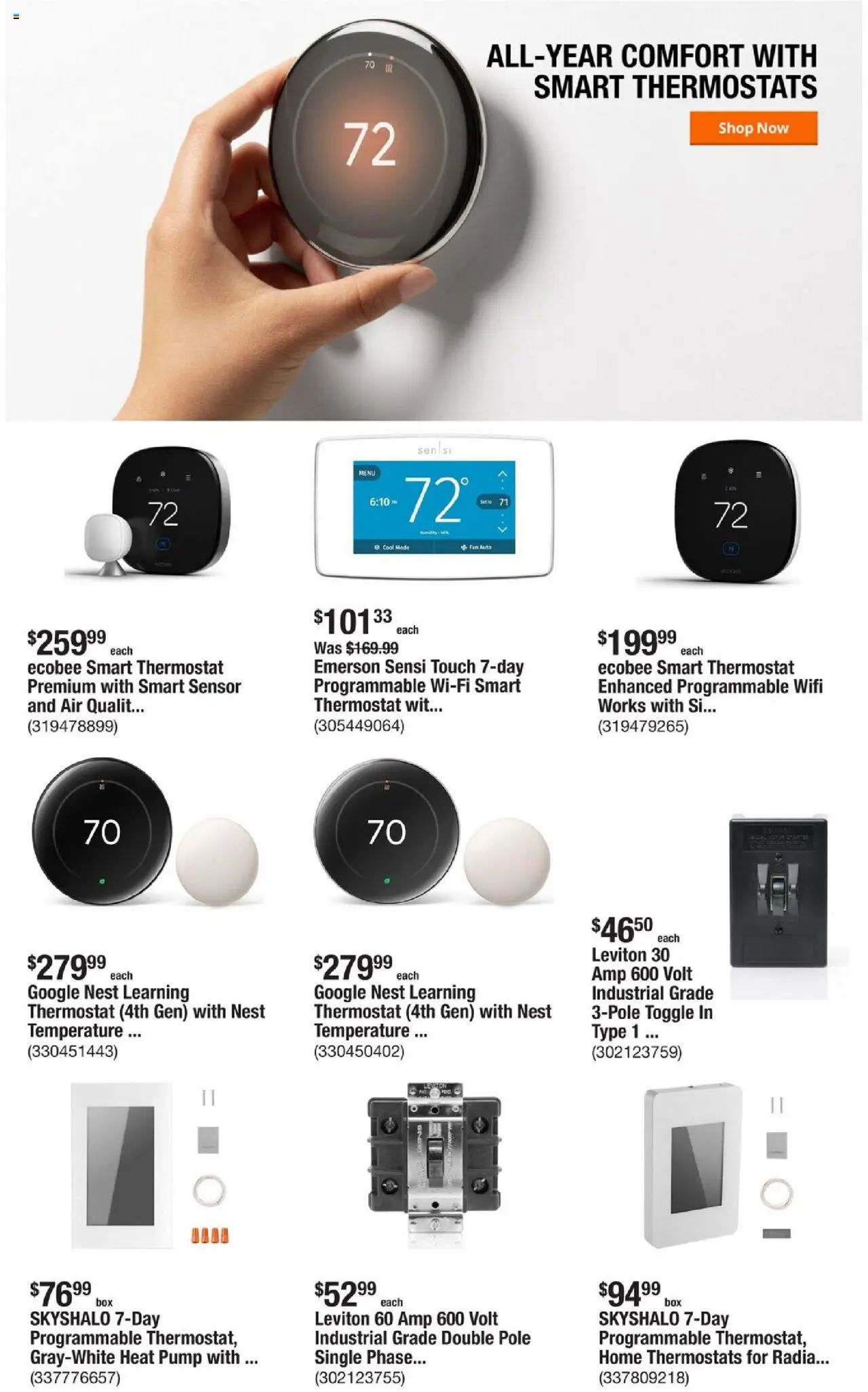 Home Depot Weekly Ad - FL - valid from 04.09.2025 | Page: 6 | Products: Pump, Sensor, Thermostat, Fan