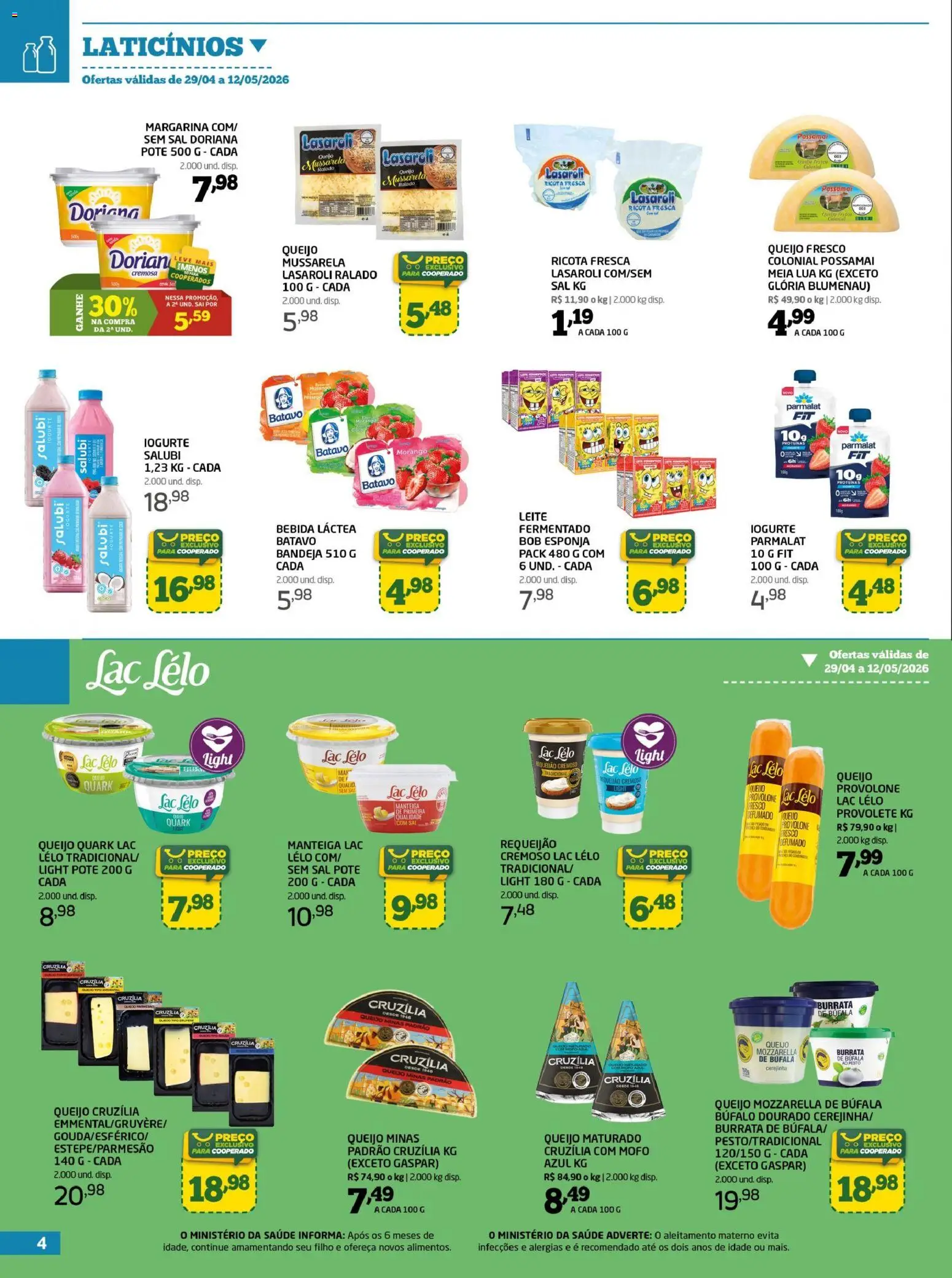 Cooper Folheto - válido de 29.04.2026 | Página: 4 | Produtos: Doriana, Queijo, Bandeja, Margarina