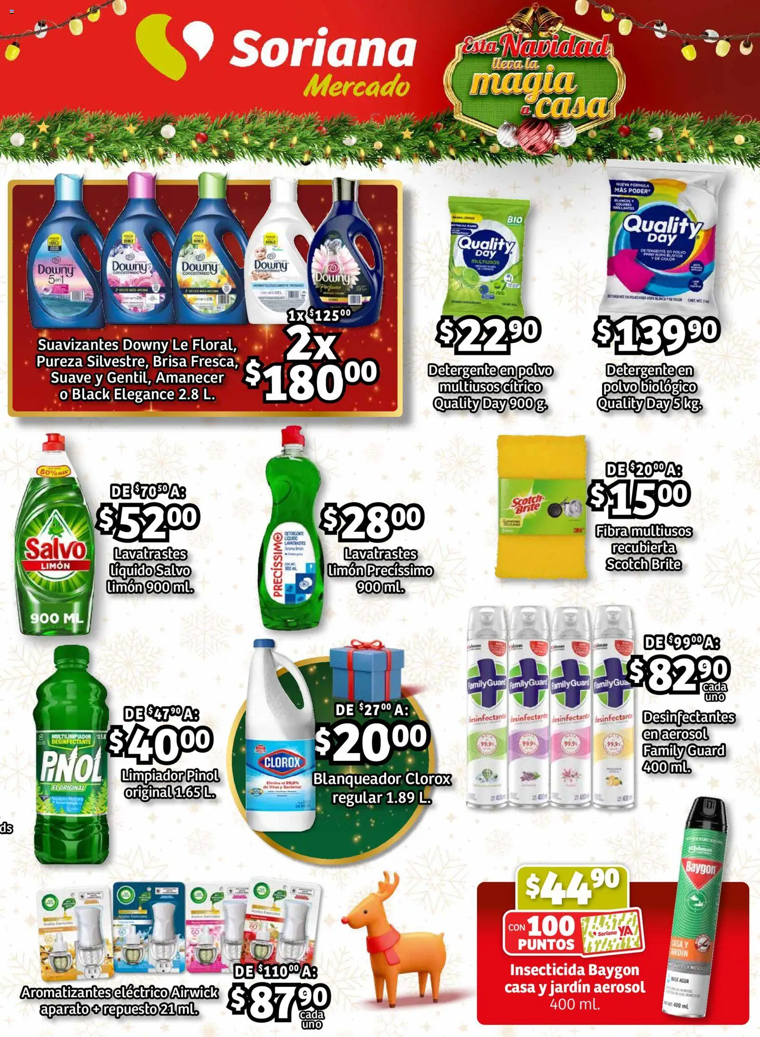 Nuevas ofertas de Soriana válidas en toda la República Mexicana desde el 11.12.2025. ¡Encuentra las mejores ofertas en Soriana - Pesito Valedor Mercado: Chih, Coah, Dur, NL, SLP, Tamps, Zac! | Página: 21 | Productos: Detergente, Limón, Desinfectante, Insecticida