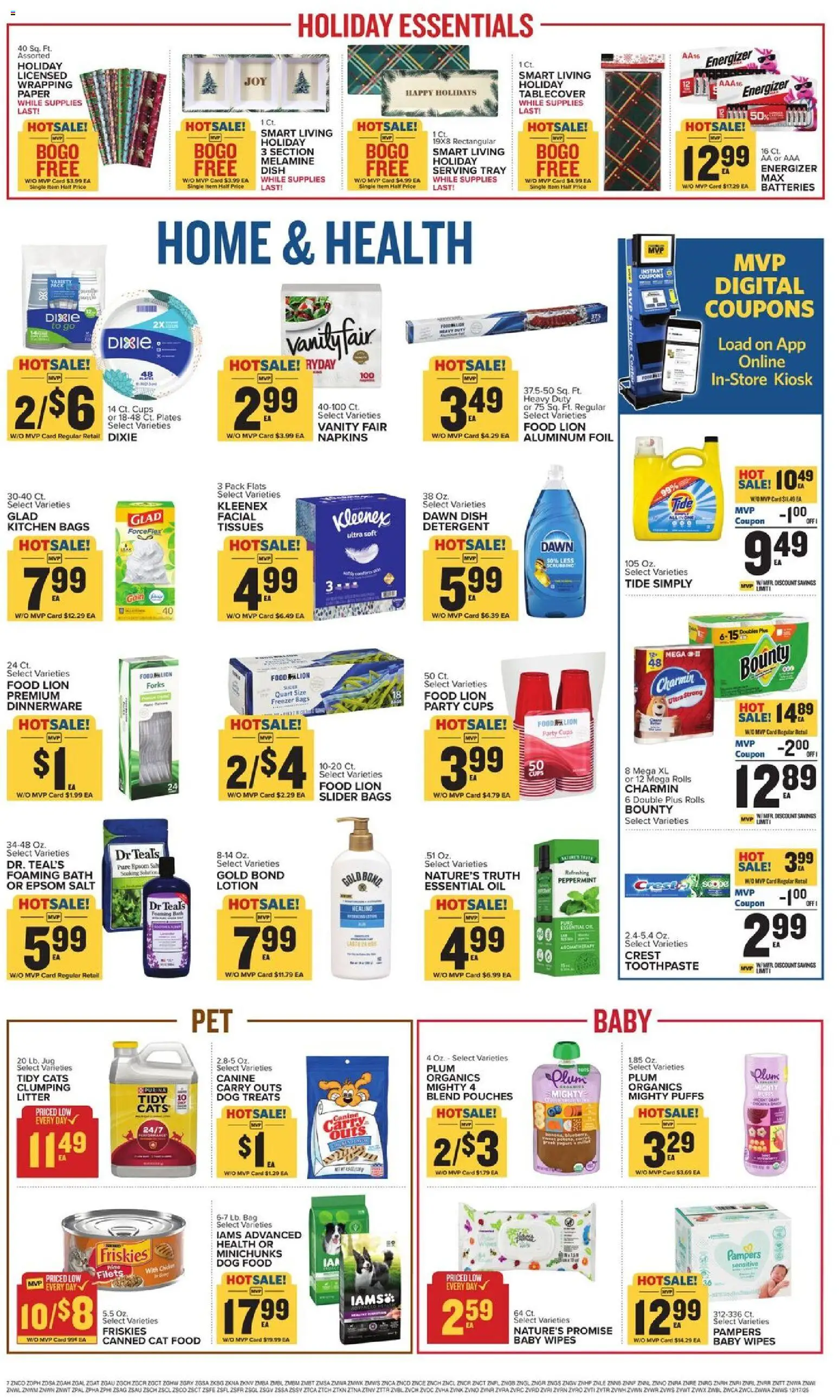 Food Lion Weekly Ad - valid from 17.12.2025 | Page: 13 | Products: Dog Food, Epsom Salt, Salt, Bag
