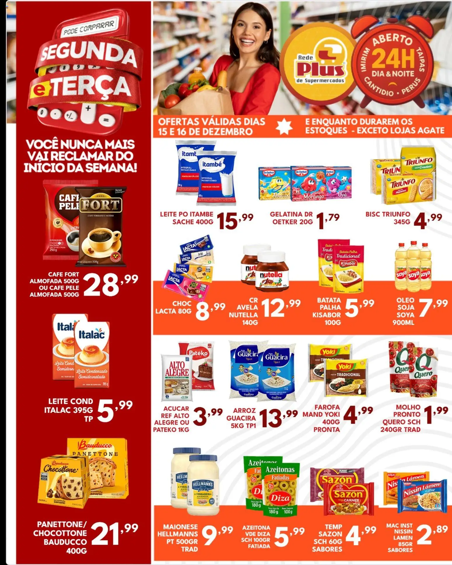 Rede Plus Supermercados Folheto - válido de 15.12.2025 | Página: 3 | Produtos: Azeitonas, Panettone bauducco, Café, Cálcio