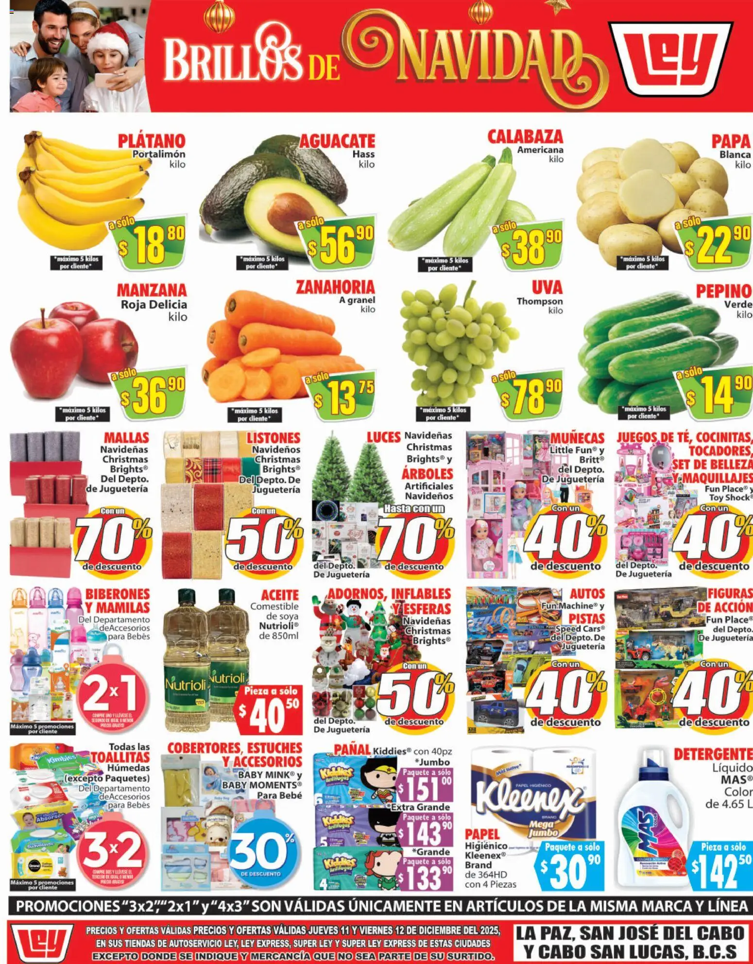 Nuevas ofertas de Casa Ley válidas en toda la República Mexicana desde el 11.12.2025. ¡Encuentra las mejores ofertas en Casa Ley folleto Autoservicio! | Página: 1 | Productos: Plátano, Aceite, Aguacate, Maquillaje