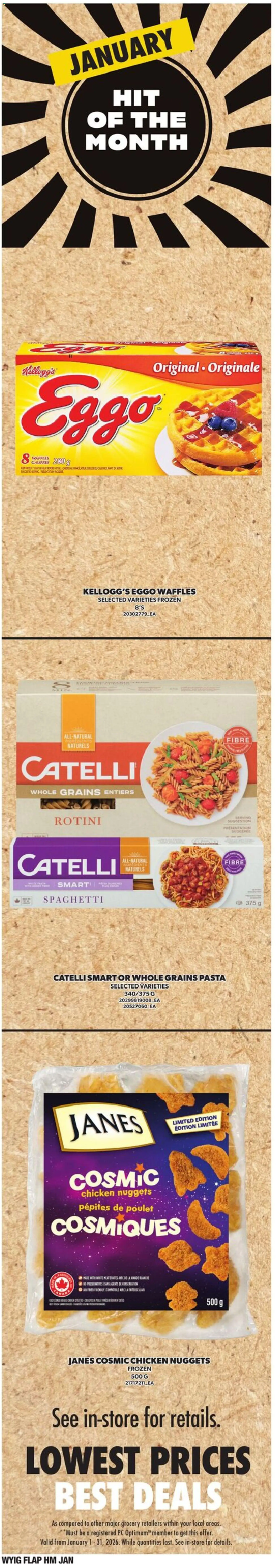 Loblaws flyer valid from 08.01.2026 | Page: 7 | Products: Pasta, PC, Chicken