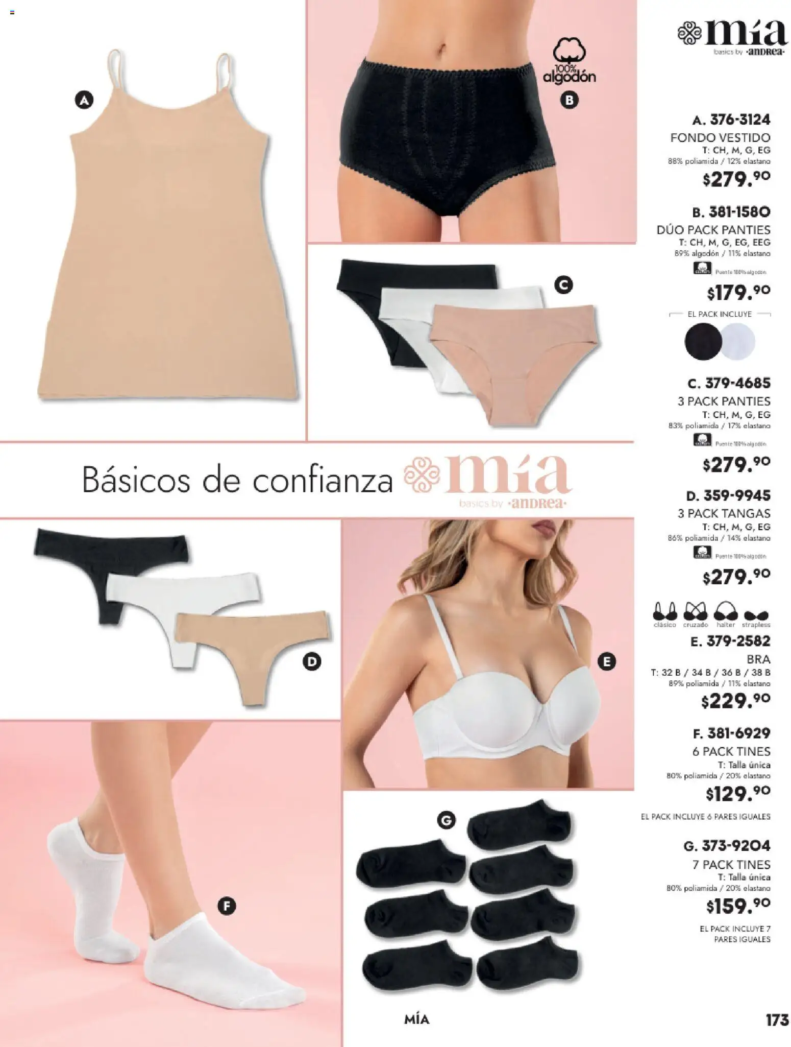 Nuevas ofertas de Andrea válidas en toda la República Mexicana desde el 26.11.2025. ¡Encuentra las mejores ofertas en Andrea catálogo Lancería, Vestir Interior otoño 2025! | Página: 9 | Productos: Algodón, Vestido