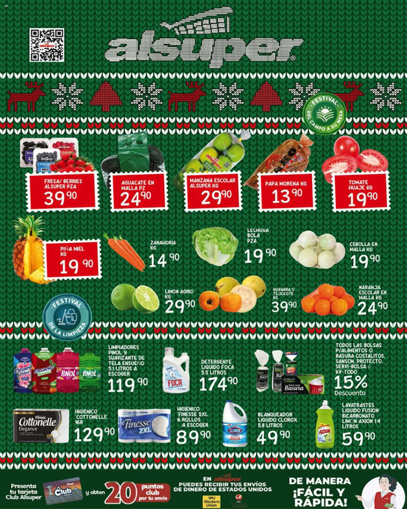 Nuevas ofertas de Alsuper válidas en toda la República Mexicana desde el 23.12.2025. ¡Encuentra las mejores ofertas en Alsuper folleto Laguna! | Página: 8 | Productos: Papa, Aguacate, Suavizante, Mesa